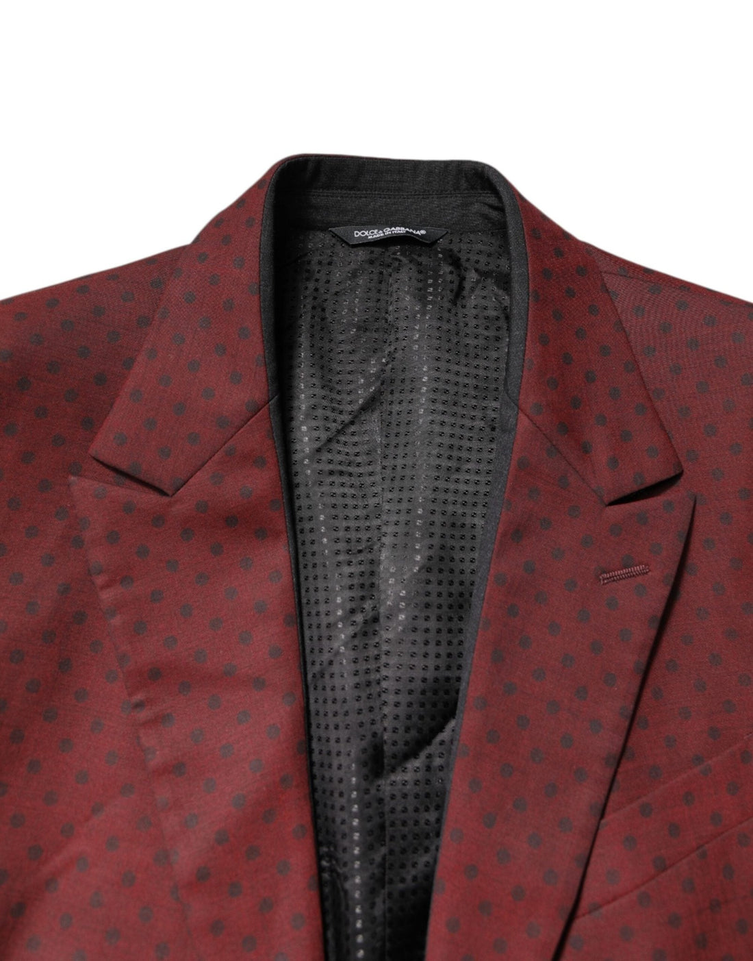 Dolce & Gabbana Maroon Wool Slim Fit Men Coat Jacket Blazer - RIMODA