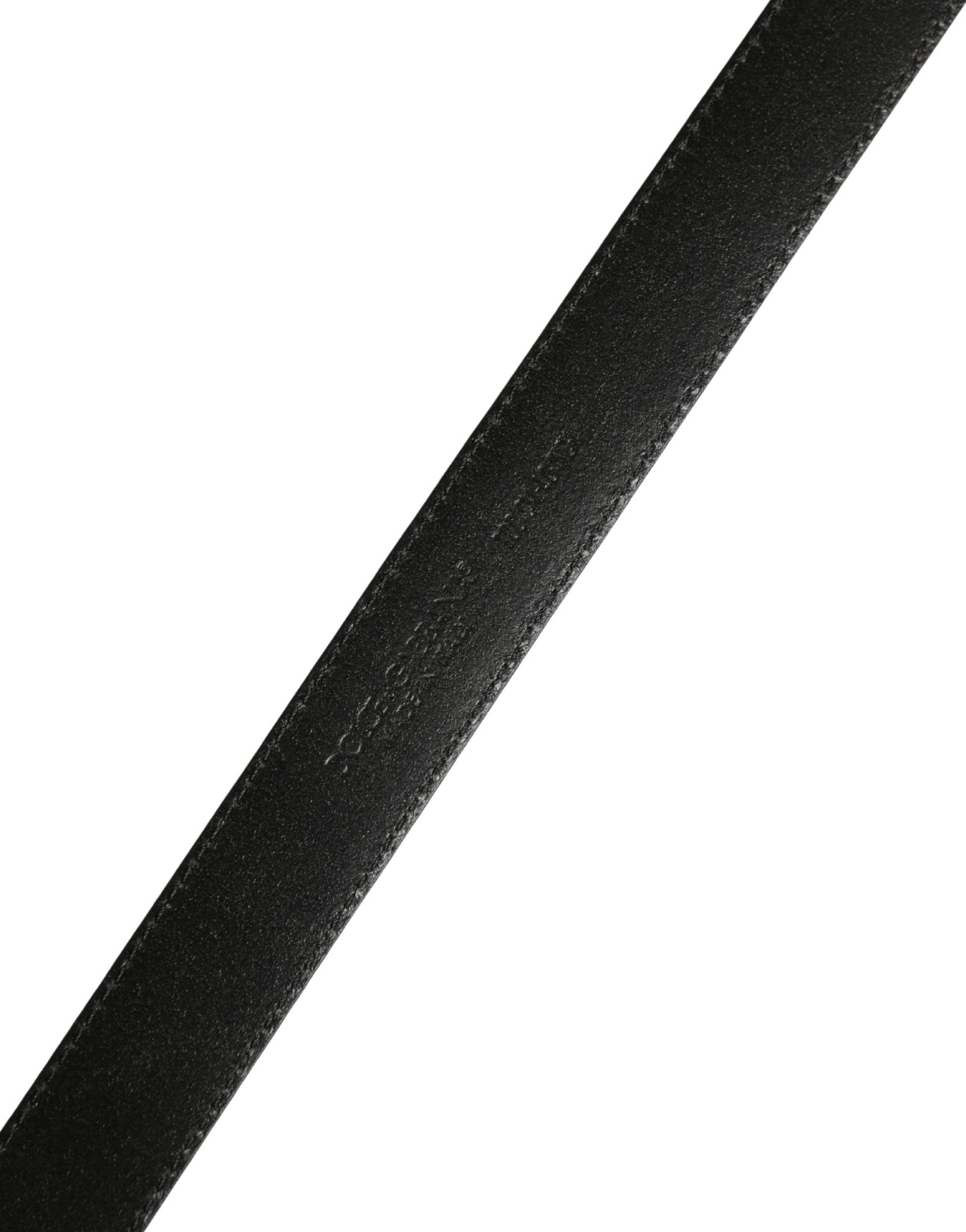 Dolce & Gabbana Men Black Calf Leather Logo Metal Buckle Belt - RIMODA