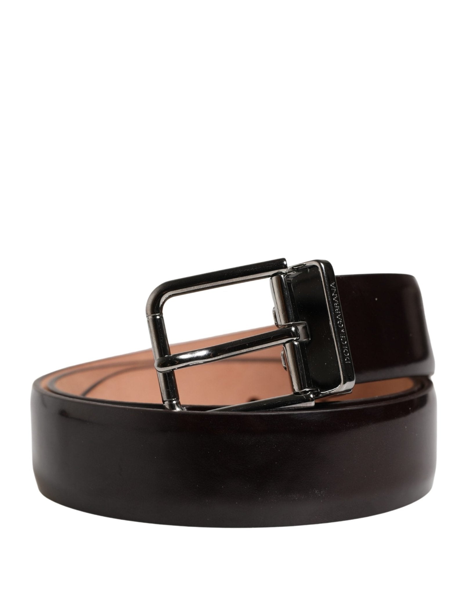 Dolce & Gabbana Men Black Calfskin Leather Metal Buckle Belt - RIMODA