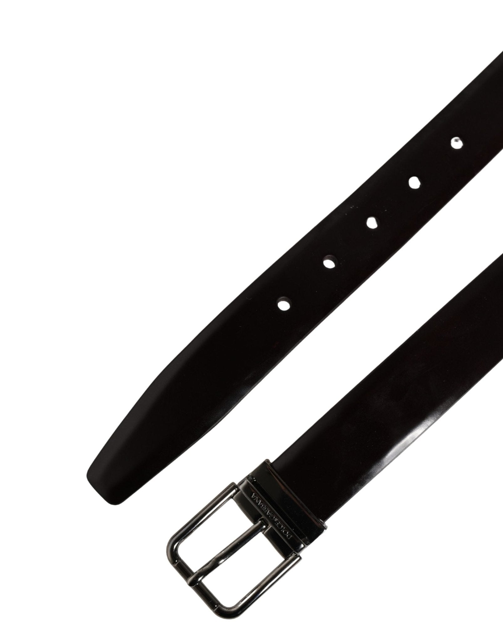 Dolce & Gabbana Men Black Calfskin Leather Metal Buckle Belt - RIMODA