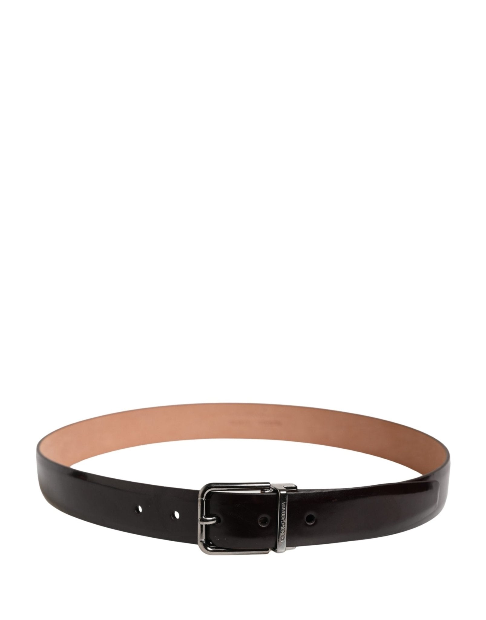 Dolce & Gabbana Men Black Calfskin Leather Metal Buckle Belt - RIMODA