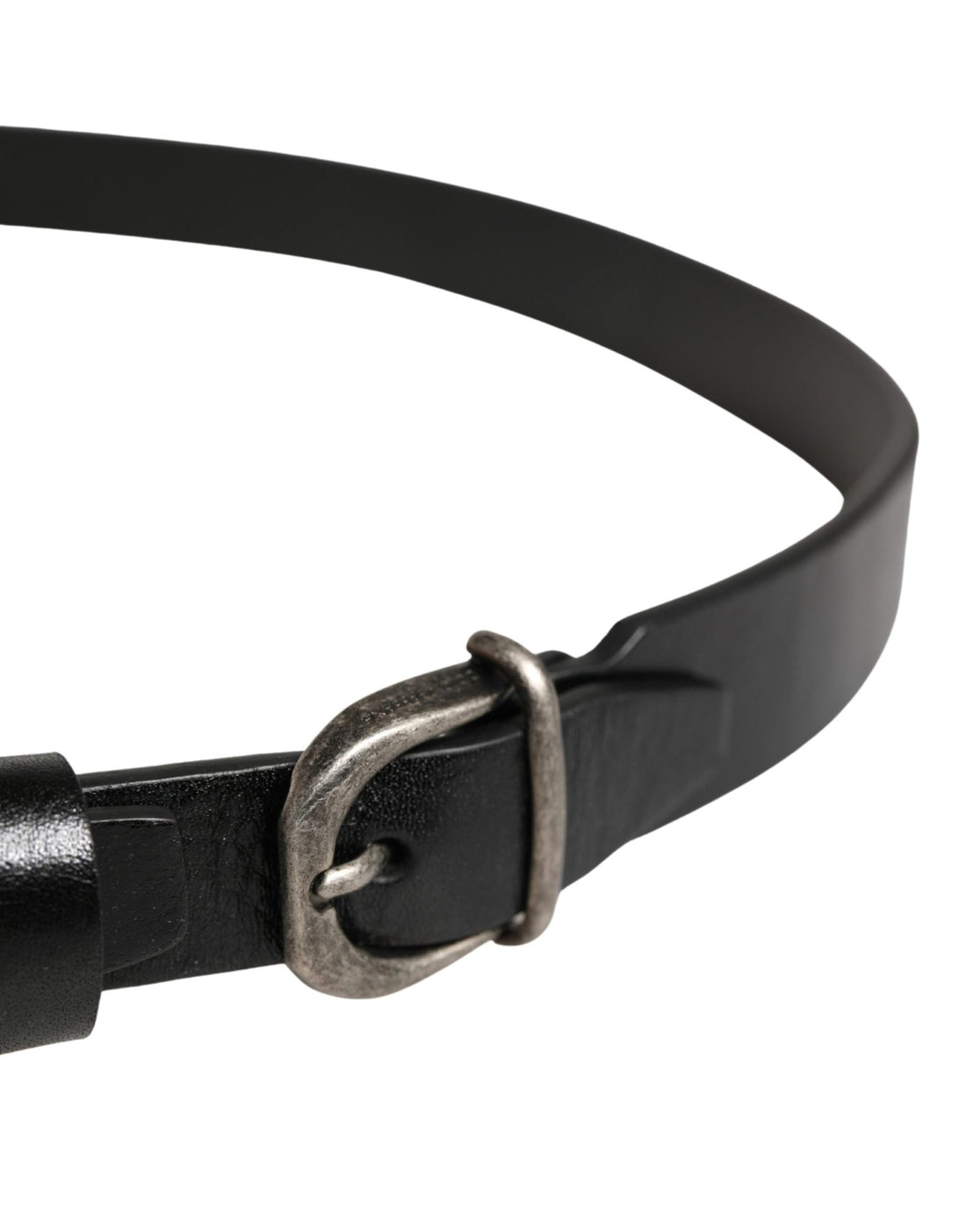 Dolce & Gabbana Men Black Classic Leather Logo Buckle Belt - RIMODA
