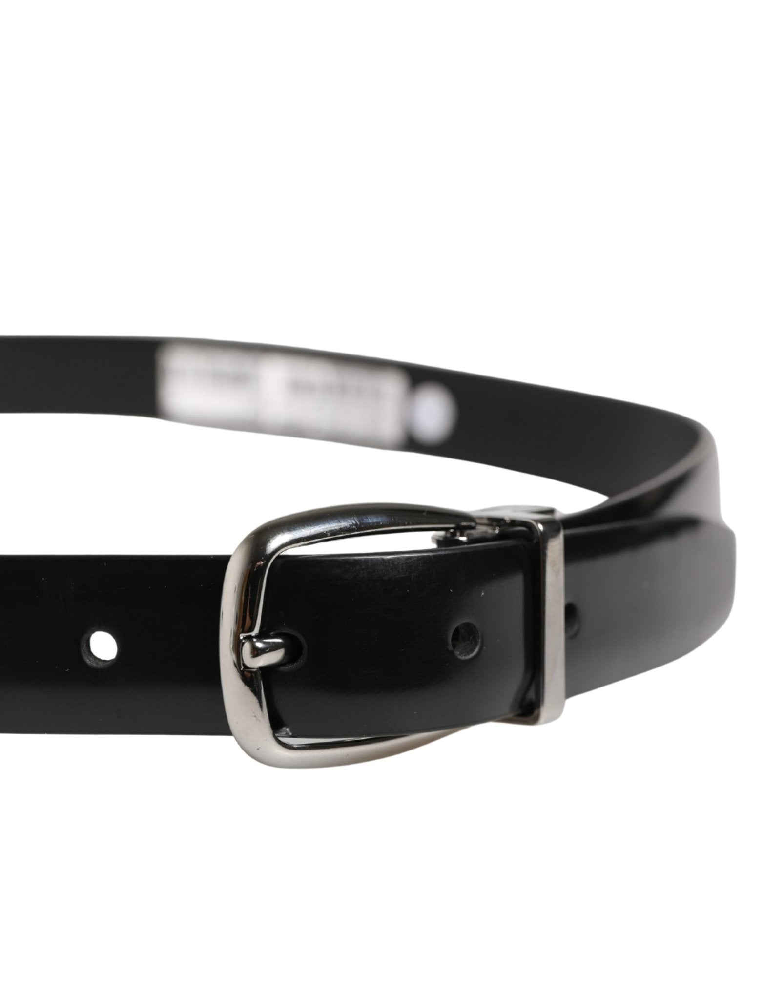 Dolce & Gabbana Men Black Classic Leather Metal Buckle Belt - RIMODA