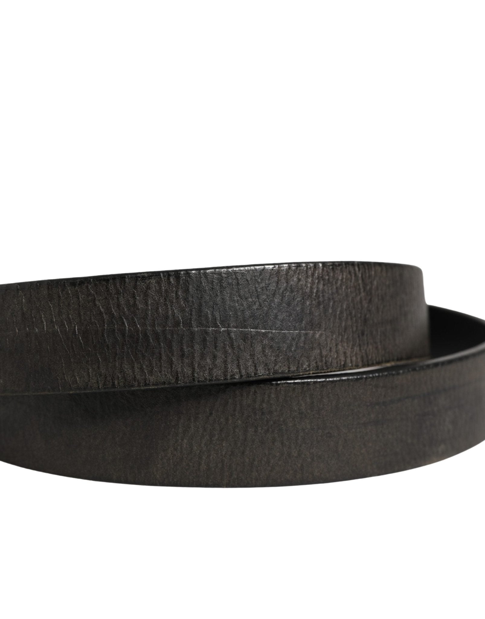 Dolce & Gabbana Men Black Classic Leather Metal Buckle Belt - RIMODA