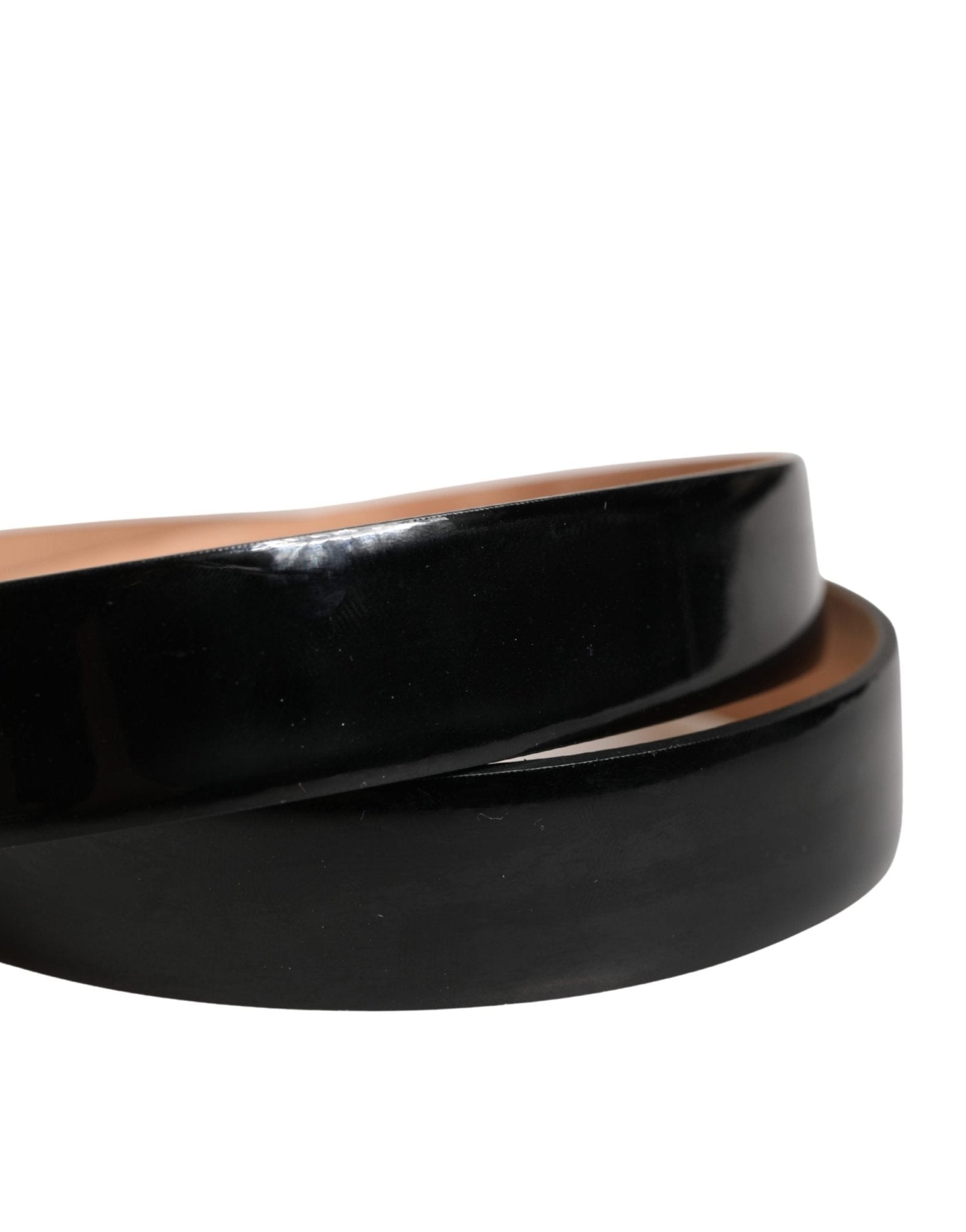 Dolce & Gabbana Men Black Classic Leather Metal Buckle Belt - RIMODA