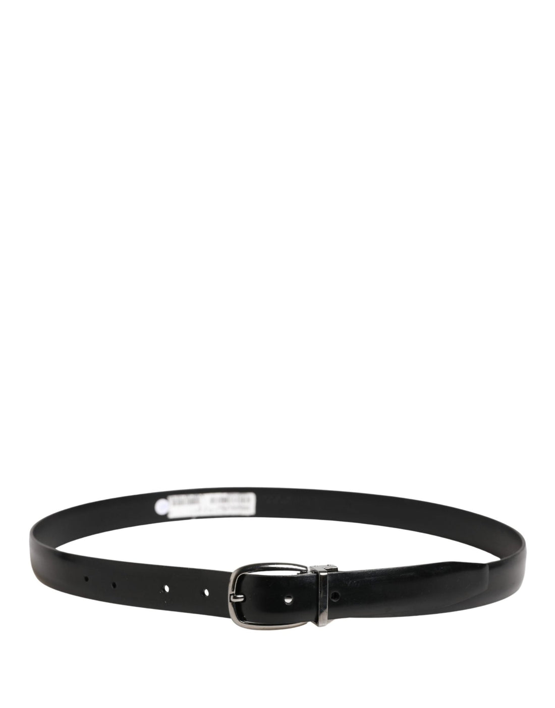 Dolce & Gabbana Men Black Classic Leather Metal Buckle Belt - RIMODA