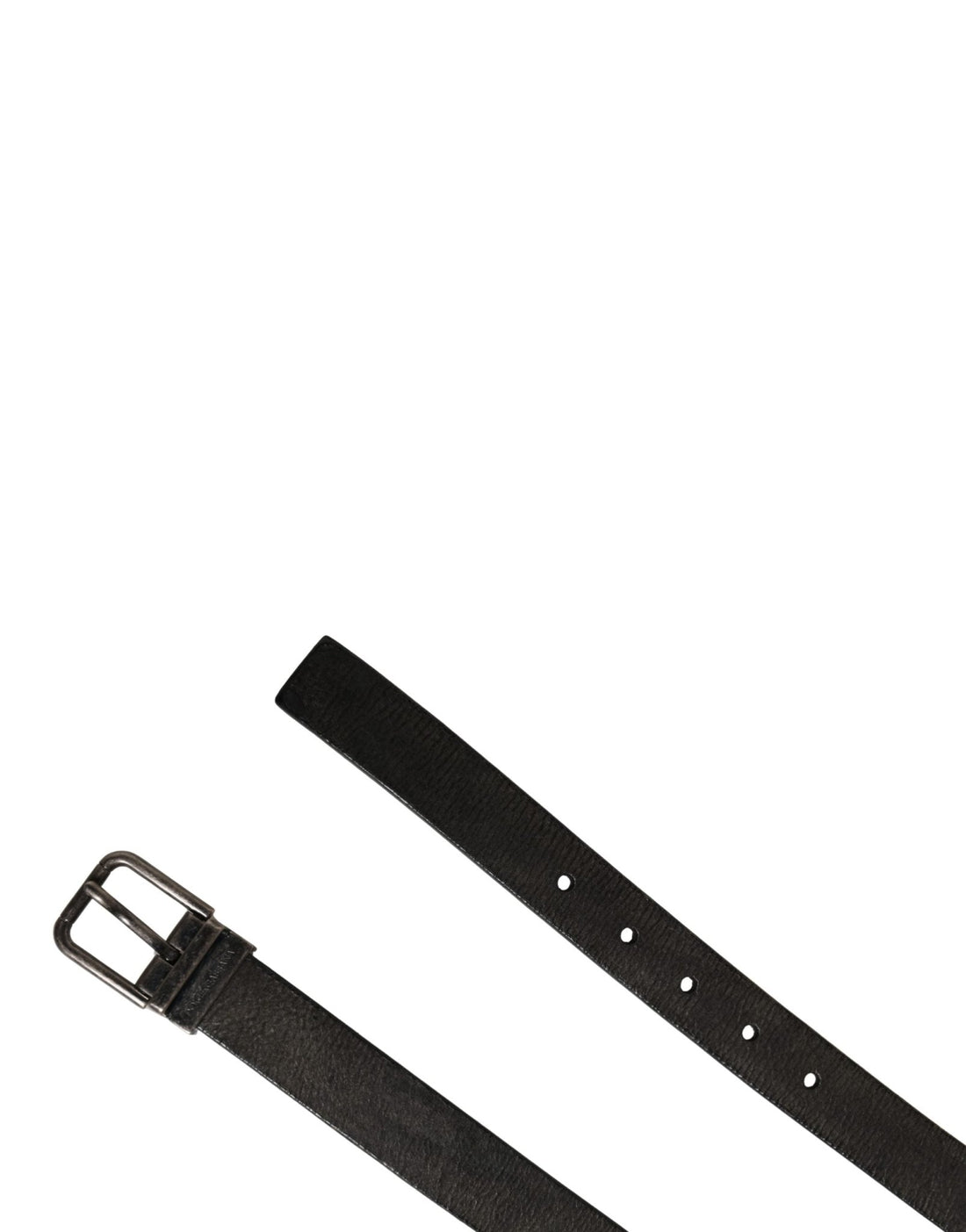 Dolce & Gabbana Men Black Classic Leather Metal Buckle Belt - RIMODA