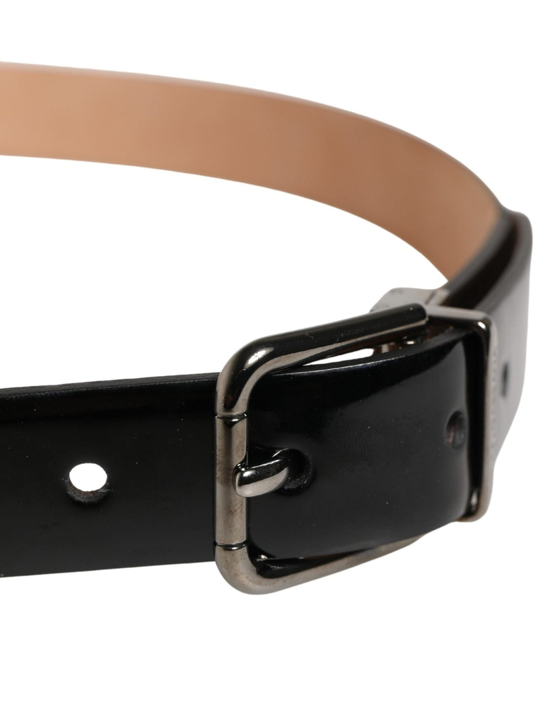 Dolce & Gabbana Men Black Classic Leather Metal Buckle Belt - RIMODA
