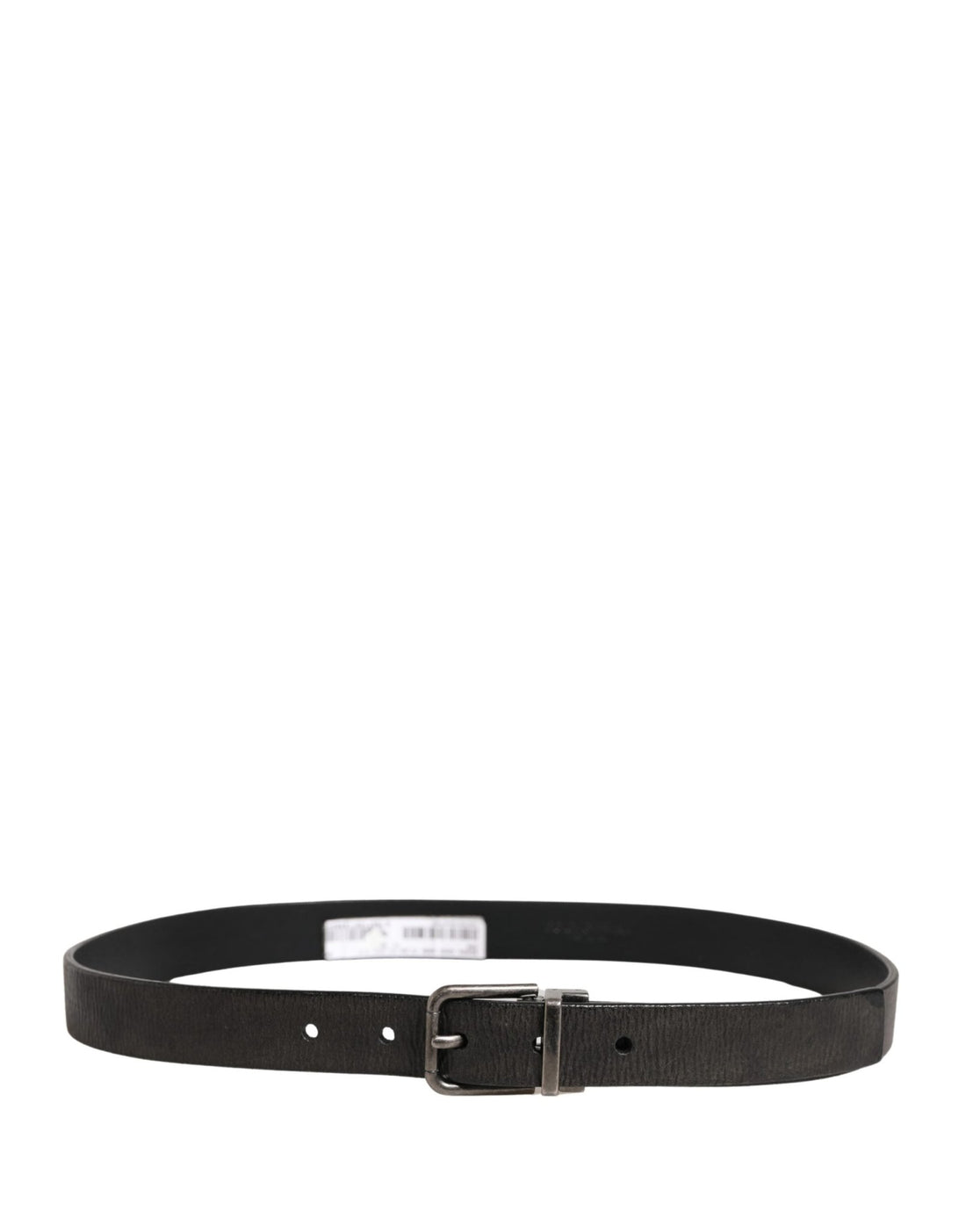 Dolce & Gabbana Men Black Classic Leather Metal Buckle Belt - RIMODA