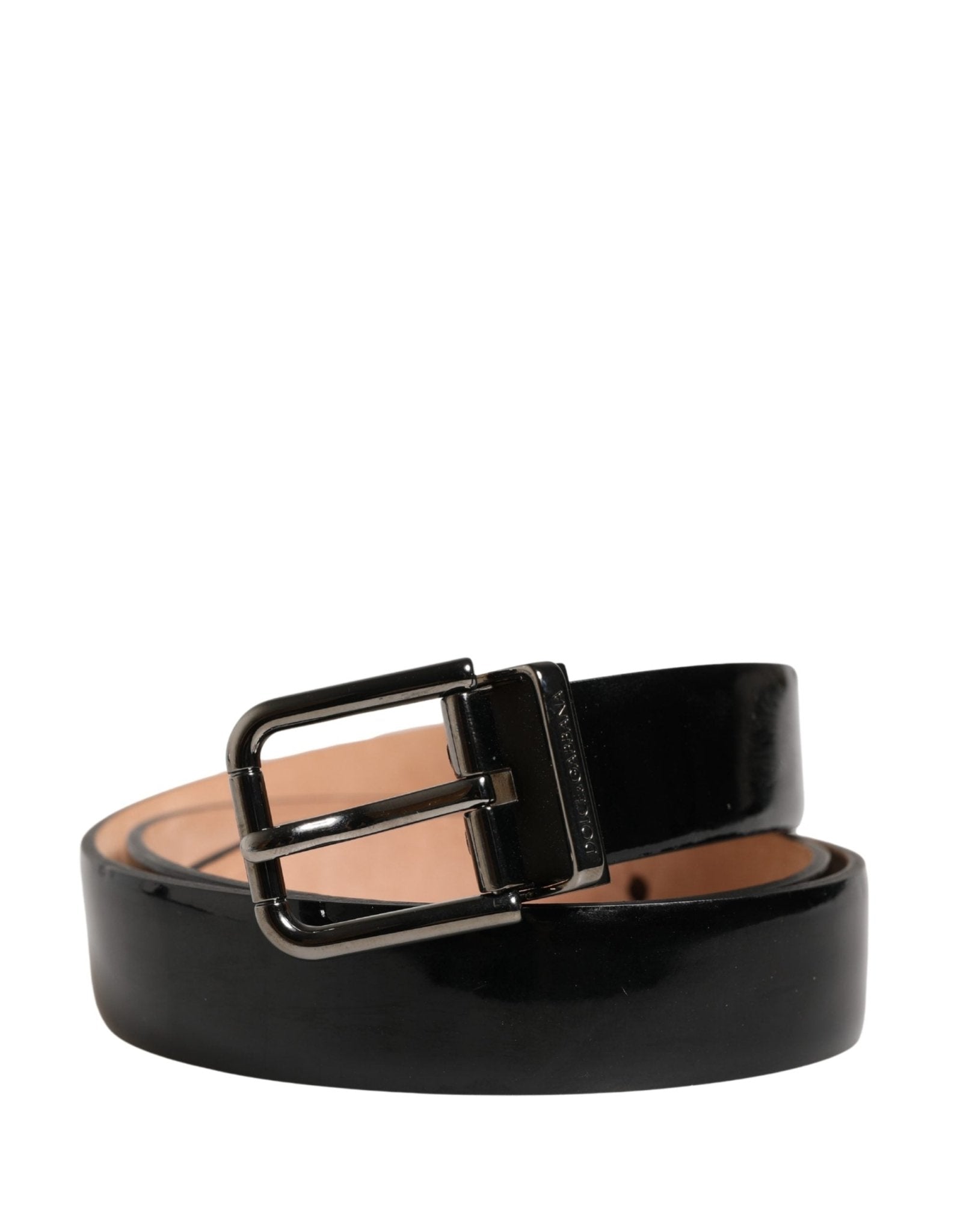 Dolce & Gabbana Men Black Classic Leather Metal Buckle Belt - RIMODA