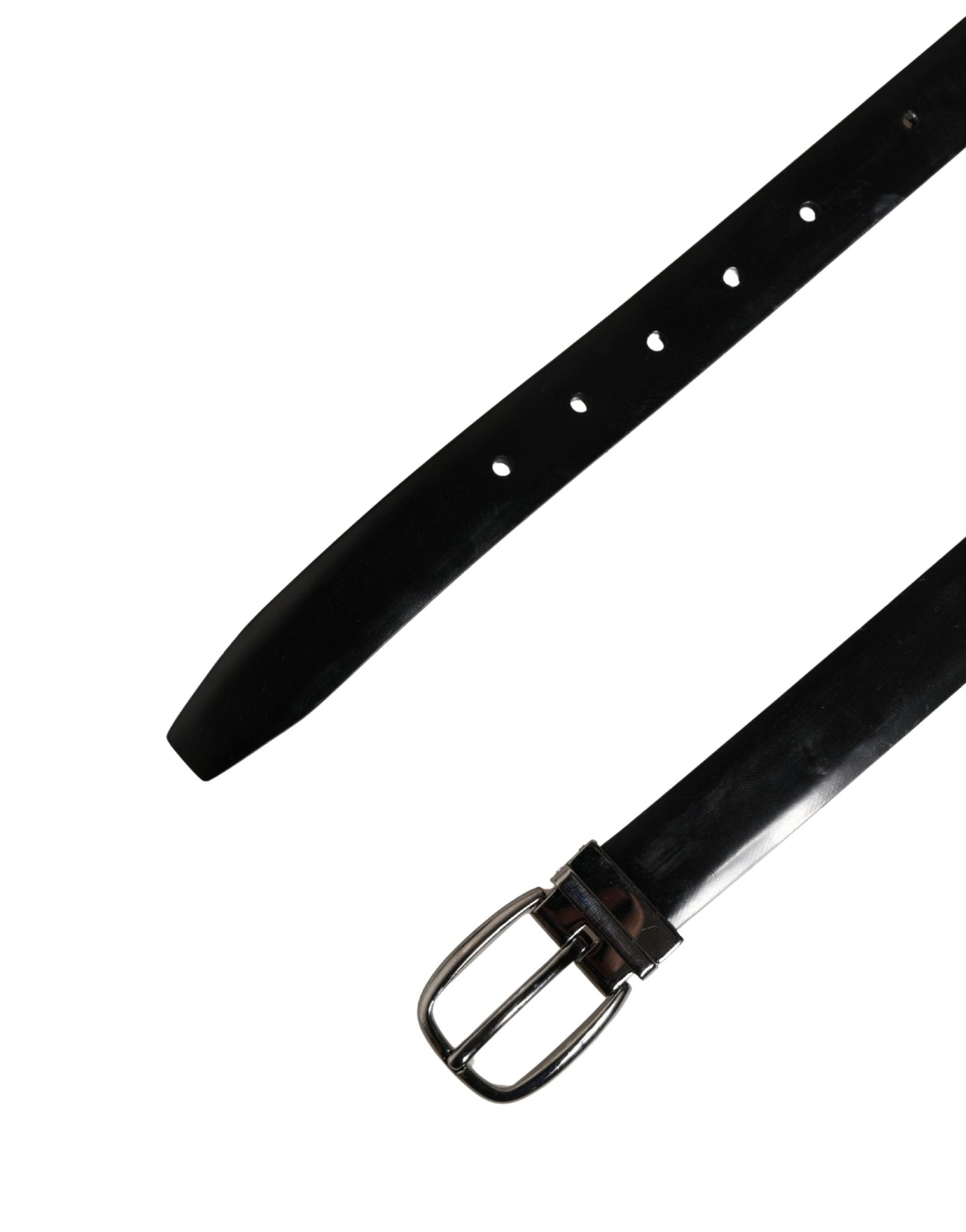 Dolce & Gabbana Men Black Classic Leather Metal Buckle Belt - RIMODA