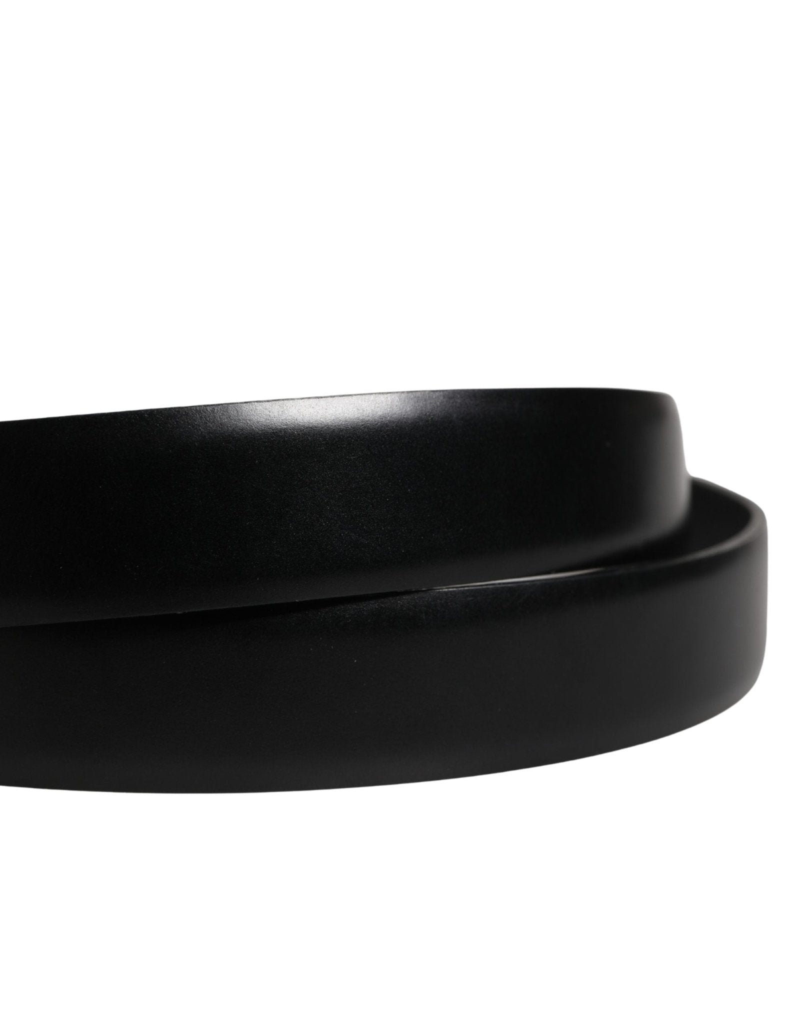 Dolce & Gabbana Men Black Classic Leather Metal Buckle Belt - RIMODA