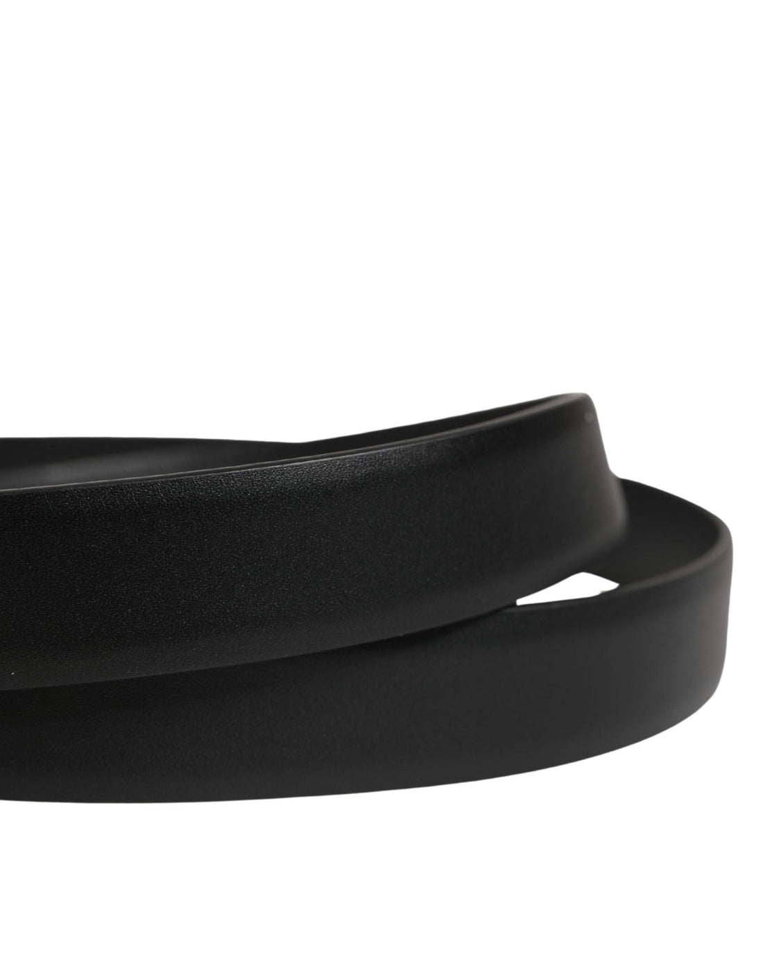 Dolce & Gabbana Men Black Classic Leather Metal Buckle Belt - RIMODA