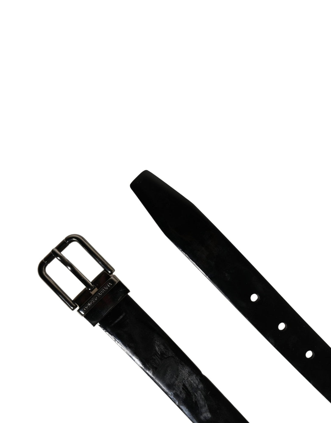 Dolce & Gabbana Men Black Classic Leather Metal Buckle Belt - RIMODA