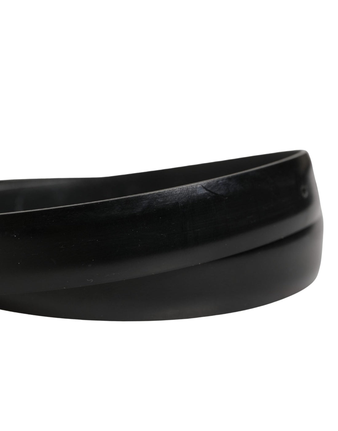Dolce & Gabbana Men Black Classic Leather Metal Buckle Belt - RIMODA