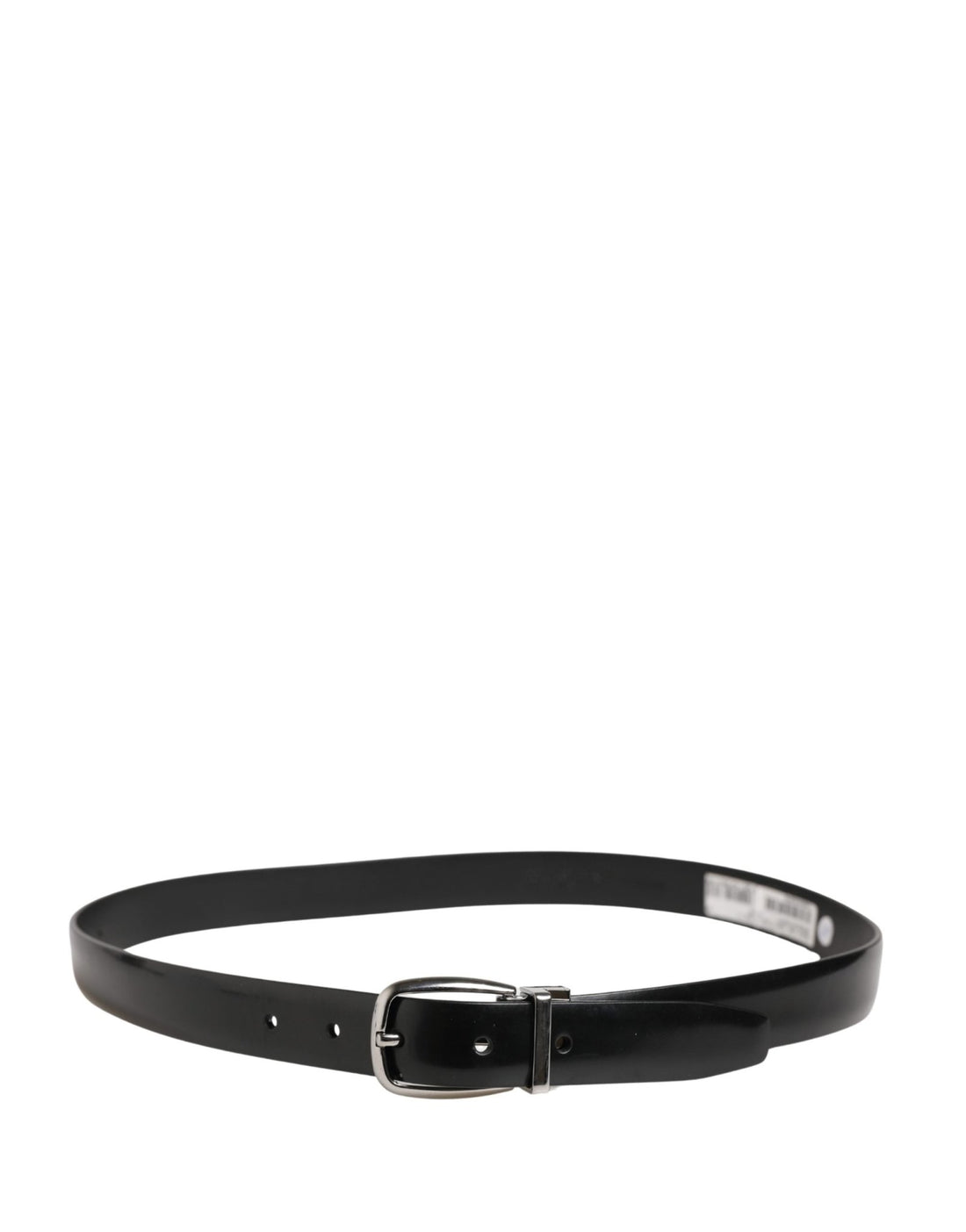 Dolce & Gabbana Men Black Classic Leather Metal Buckle Belt - RIMODA
