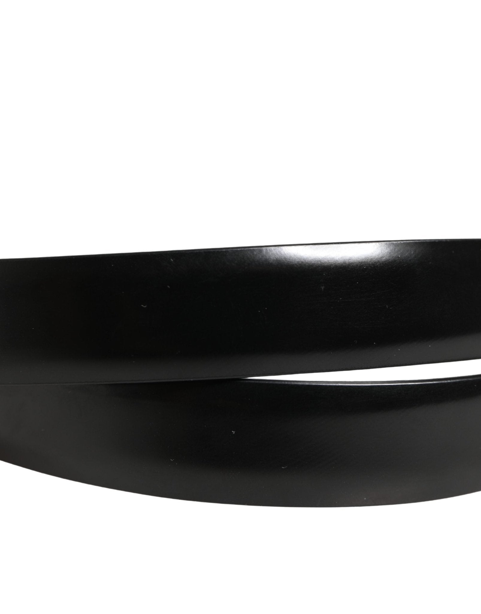 Dolce & Gabbana Men Black Classic Leather Metal Buckle Belt - RIMODA
