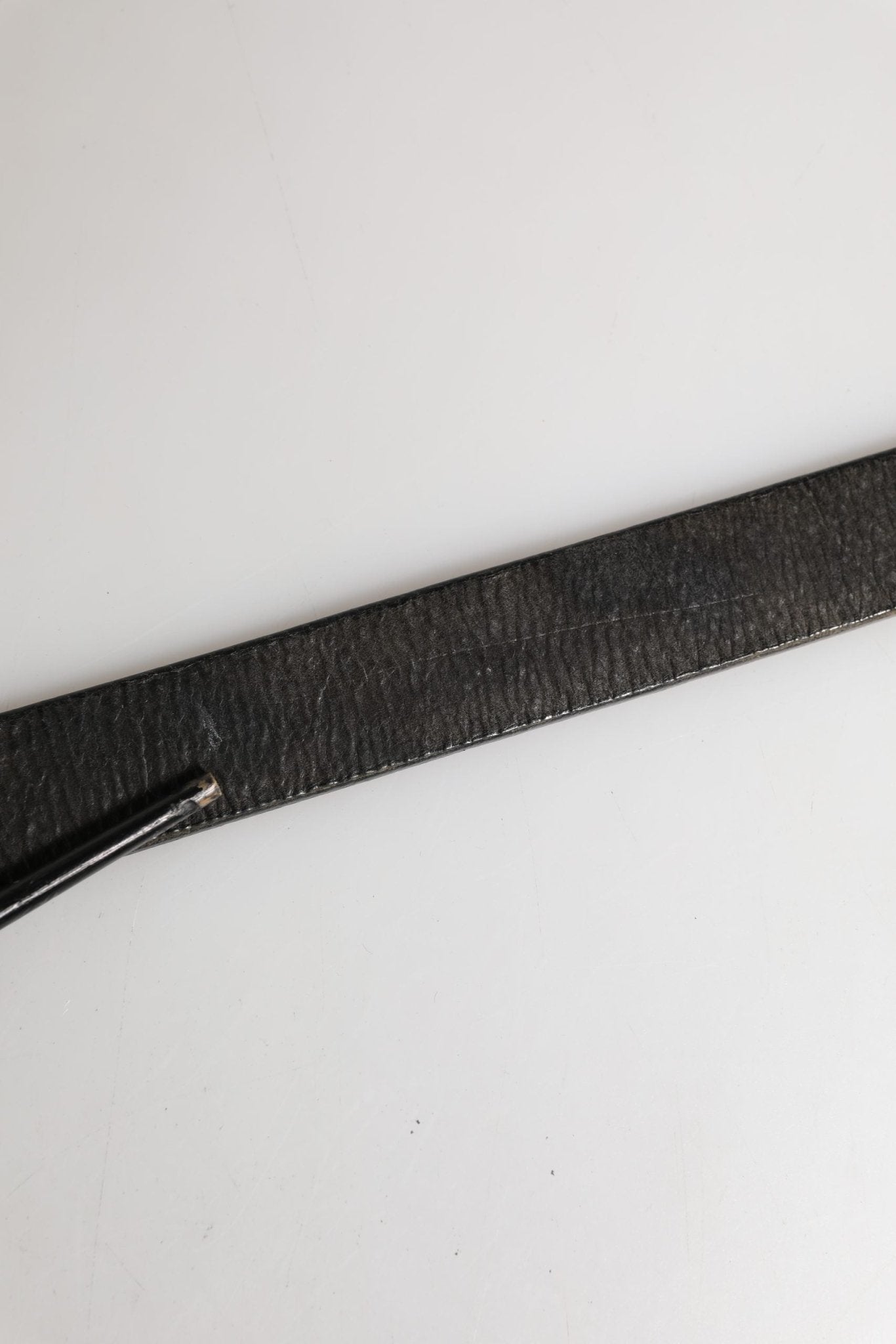 Dolce & Gabbana Men Black Classic Leather Metal Buckle Belt - RIMODA