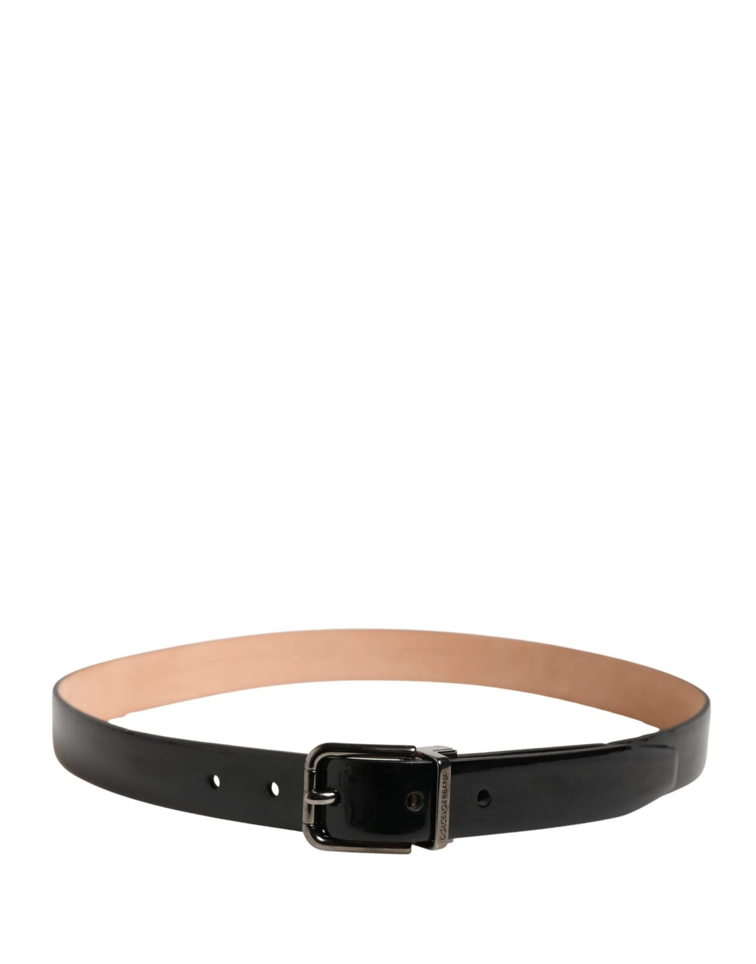 Dolce & Gabbana Men Black Classic Leather Metal Buckle Belt - RIMODA