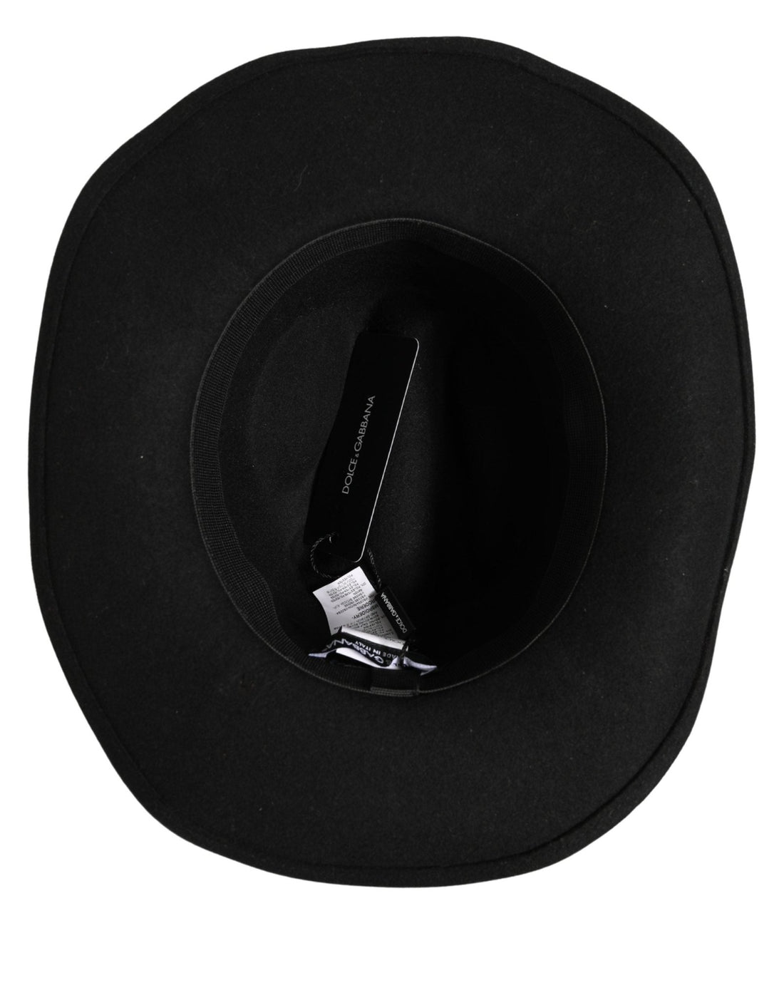 Dolce & Gabbana Men Black Classic Wide Brim Fedora Capello Hat - RIMODA