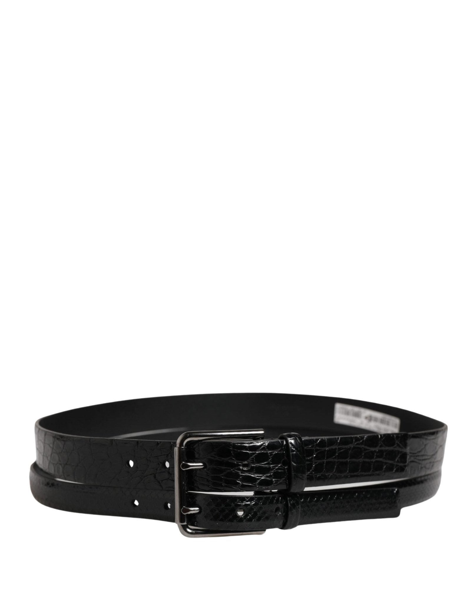 Dolce & Gabbana Men Black Exotic Leather Double Strap Belt - RIMODA