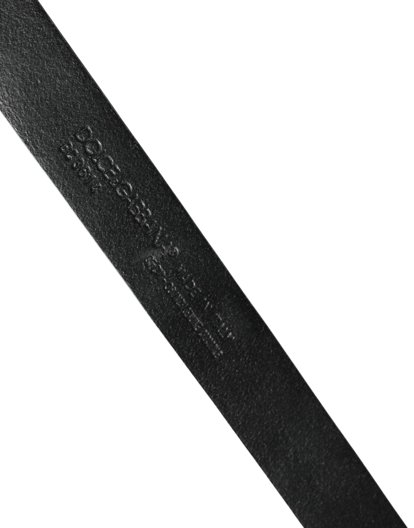Dolce & Gabbana Men Black Exotic Leather Metal Buckle Belt - RIMODA
