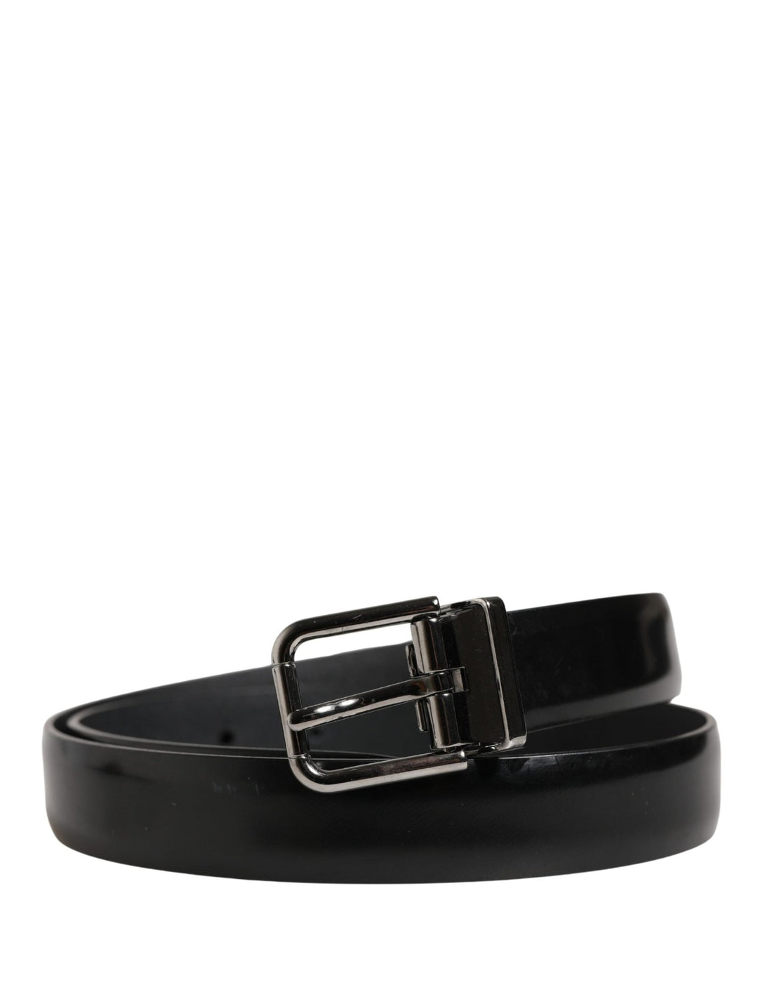 Dolce & Gabbana Men Black Leather Classic Metal Buckle Belt - RIMODA