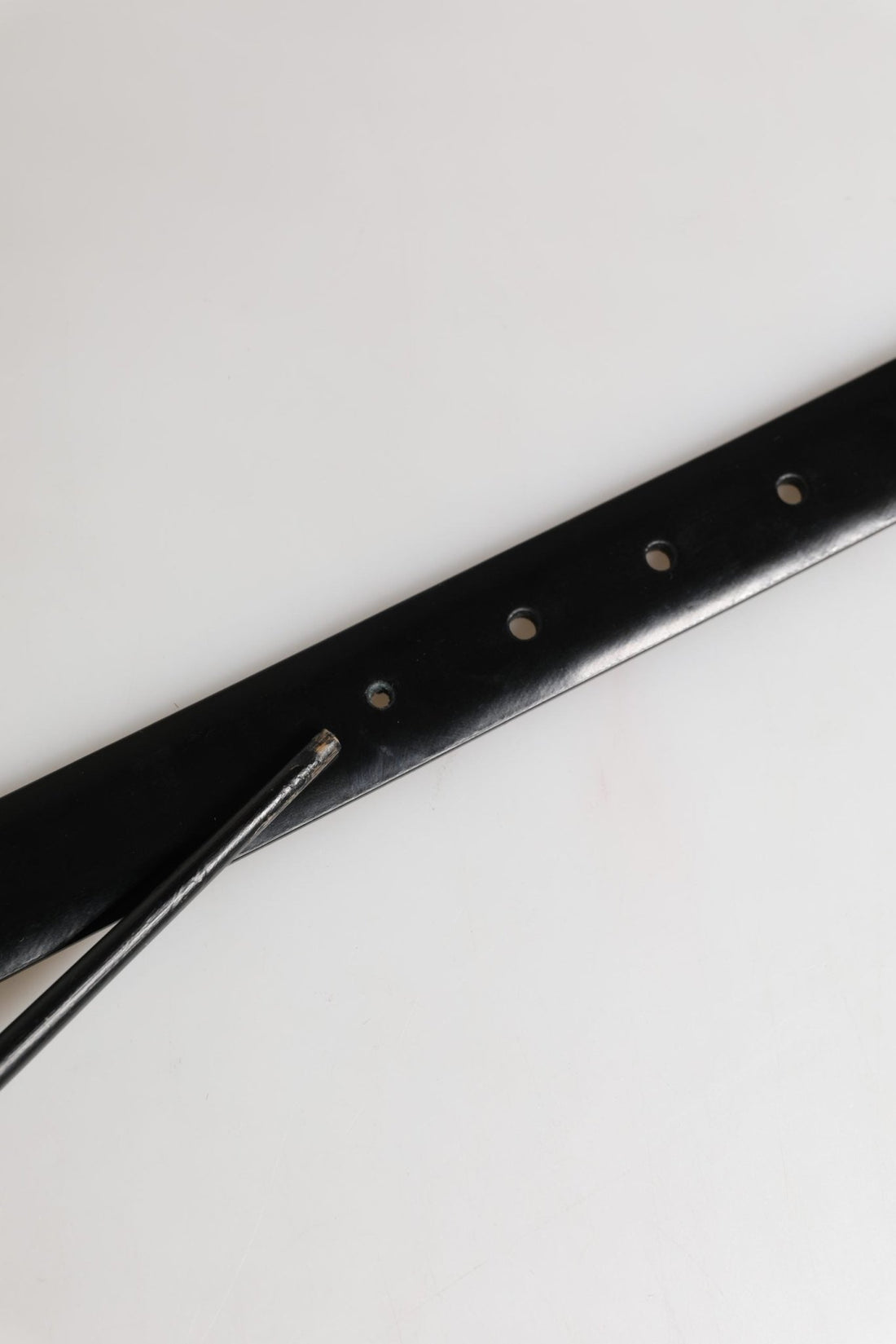 Dolce & Gabbana Men Black Leather Classic Metal Buckle Belt - RIMODA