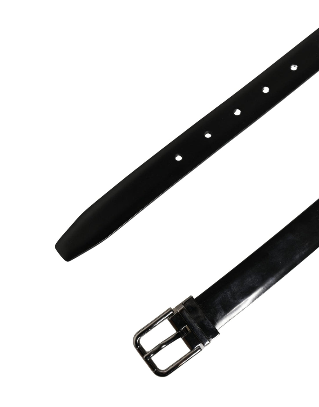 Dolce & Gabbana Men Black Leather Classic Metal Buckle Belt - RIMODA