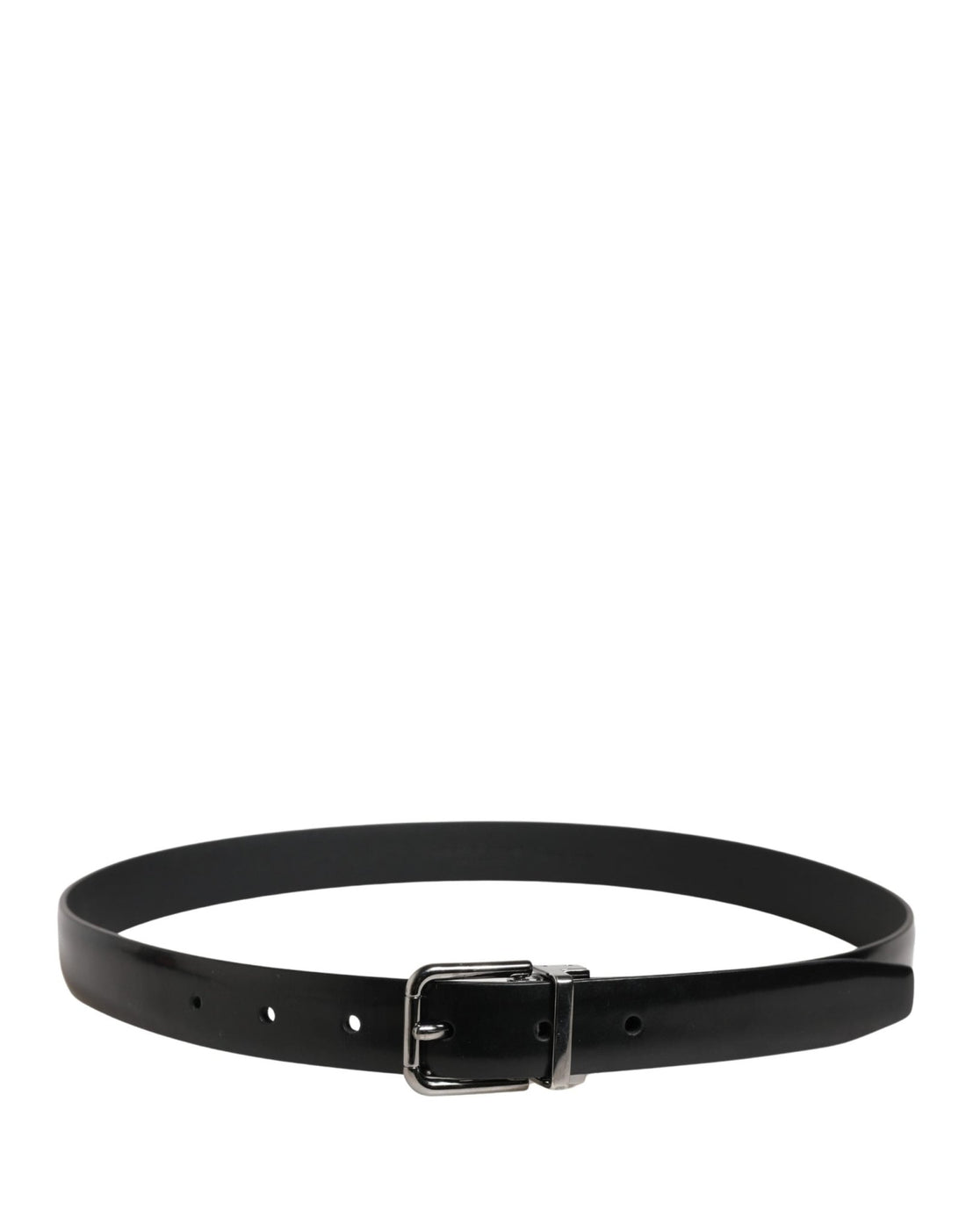 Dolce & Gabbana Men Black Leather Classic Metal Buckle Belt - RIMODA