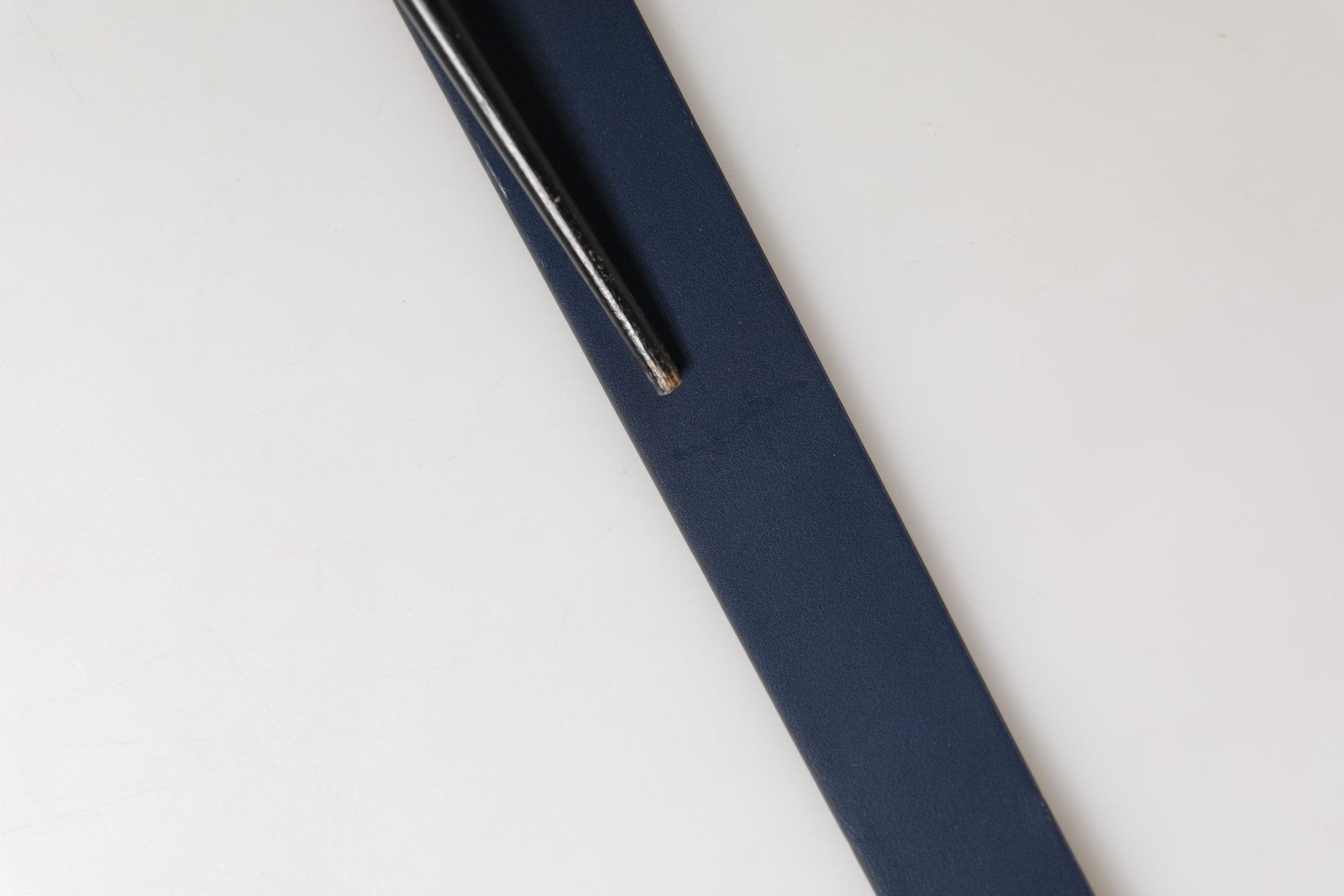 Dolce & Gabbana Men Blue Calf Leather Logo Metal Buckle Belt - RIMODA