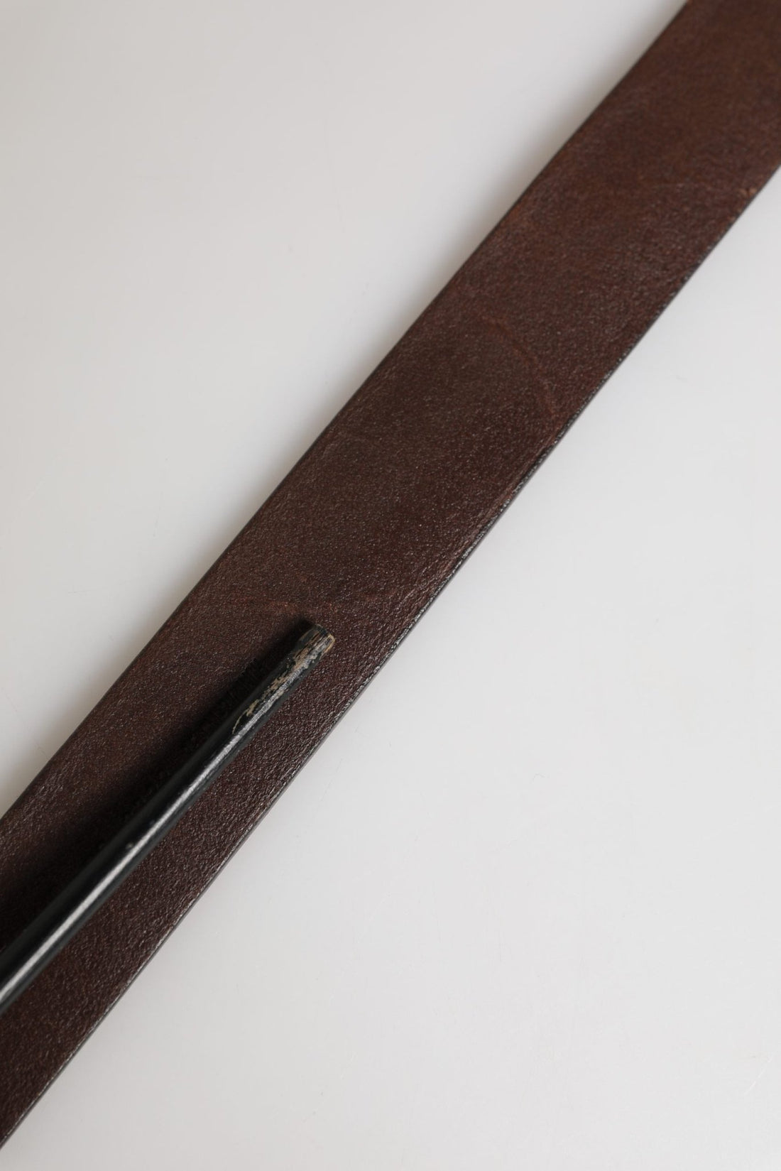 Dolce & Gabbana Men Brown Calf Leather Logo Metal Buckle Belt - RIMODA