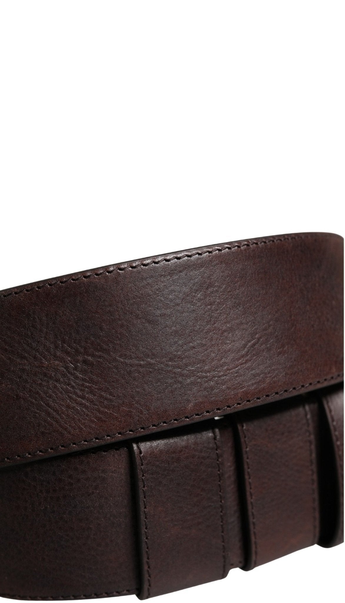 Dolce & Gabbana Men Brown Calfskin Leather Metal Buckle Belt - RIMODA