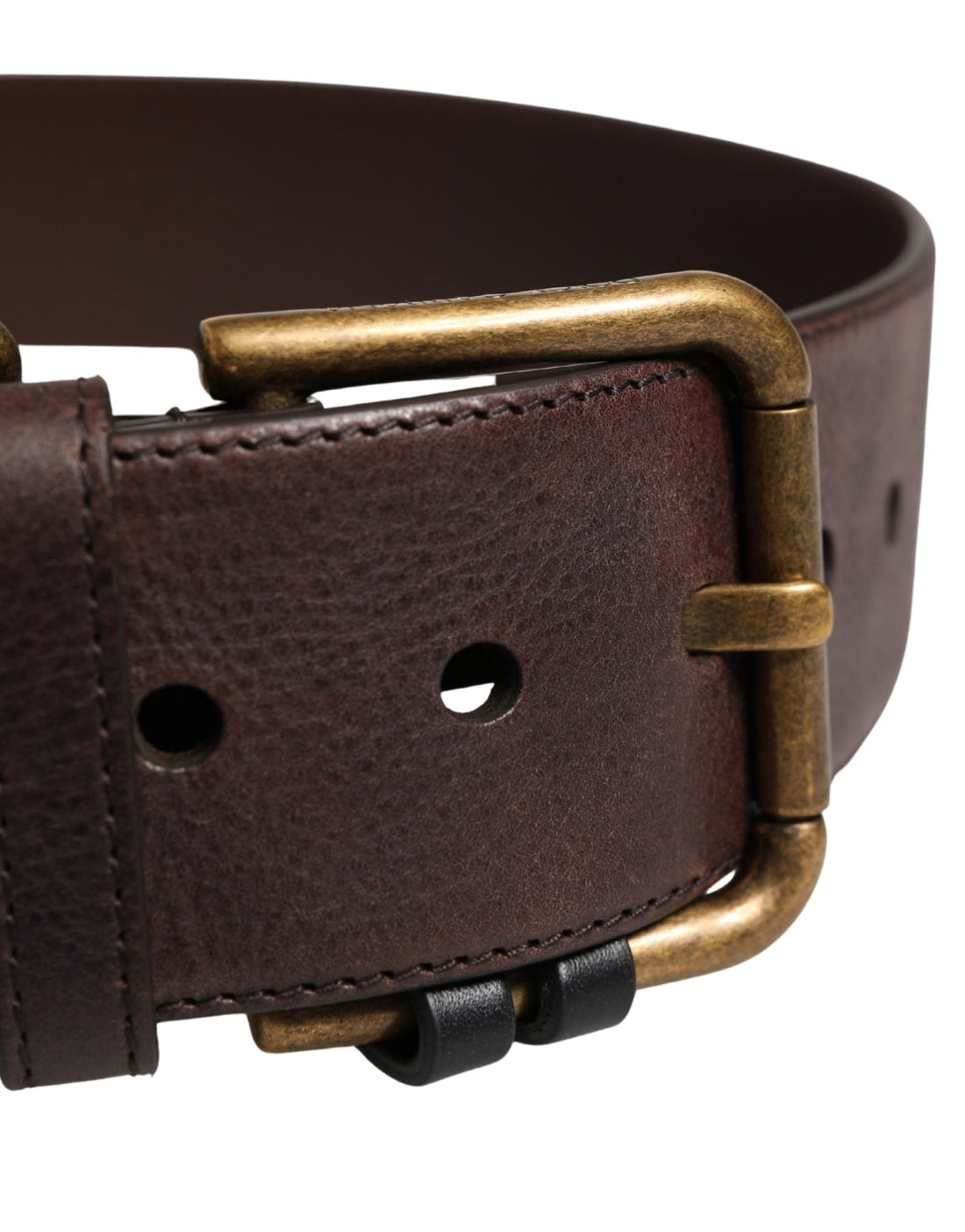 Dolce & Gabbana Men Brown Calfskin Leather Metal Buckle Belt - RIMODA