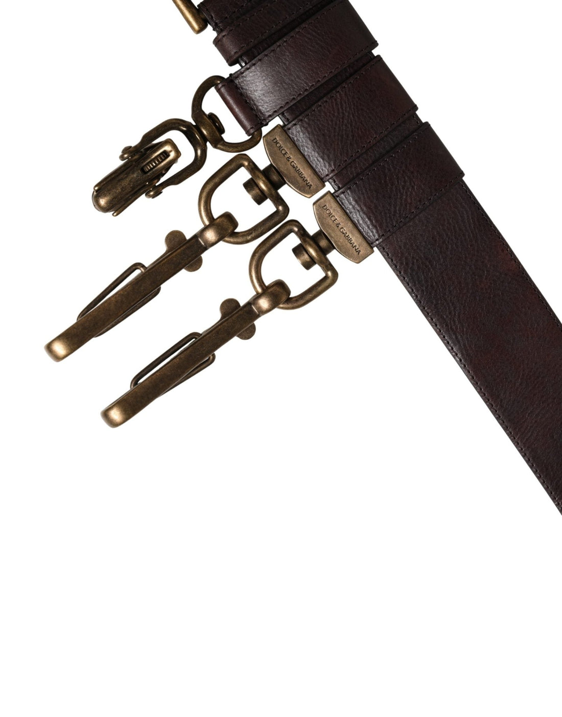 Dolce & Gabbana Men Brown Calfskin Leather Metal Buckle Belt - RIMODA