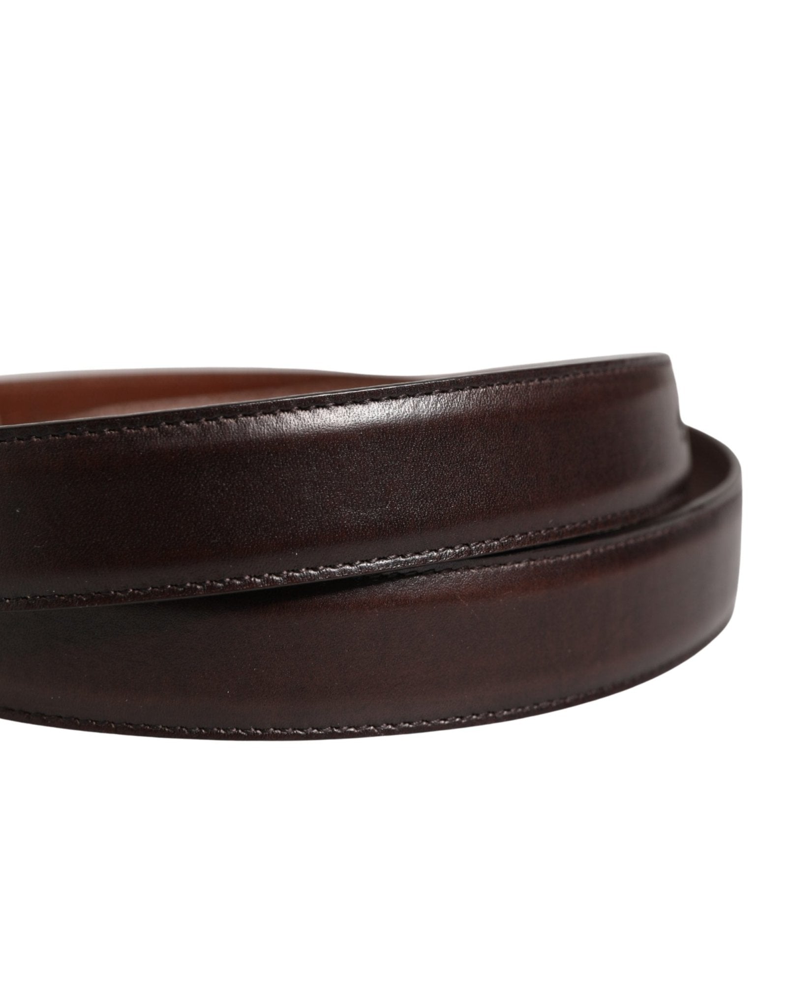 Dolce & Gabbana Men Brown Classic Leather Metal Buckle Belt - RIMODA