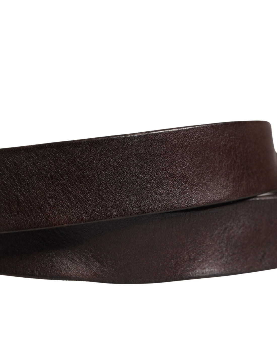 Dolce & Gabbana Men Brown Leather Logo Metal Buckle Belt - RIMODA