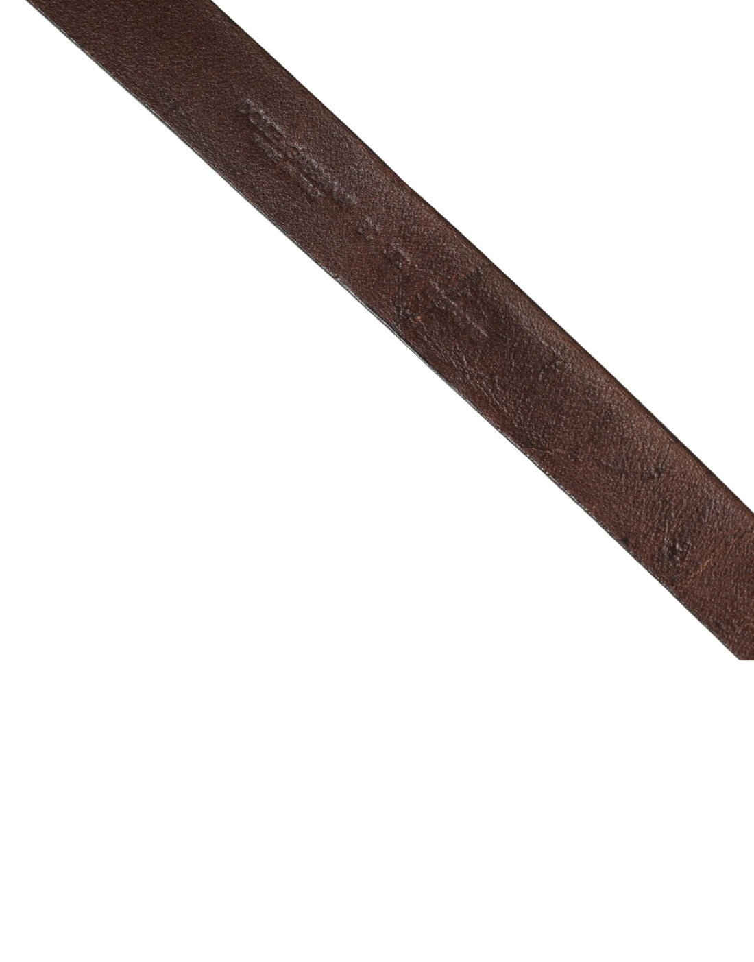 Dolce & Gabbana Men Brown Leather Logo Metal Buckle Belt - RIMODA