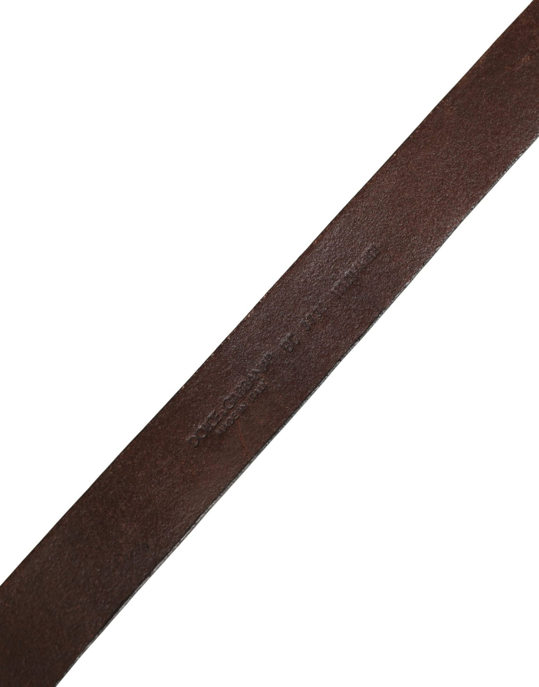 Dolce & Gabbana Men Brown Leather Logo Metal Buckle Belt - RIMODA