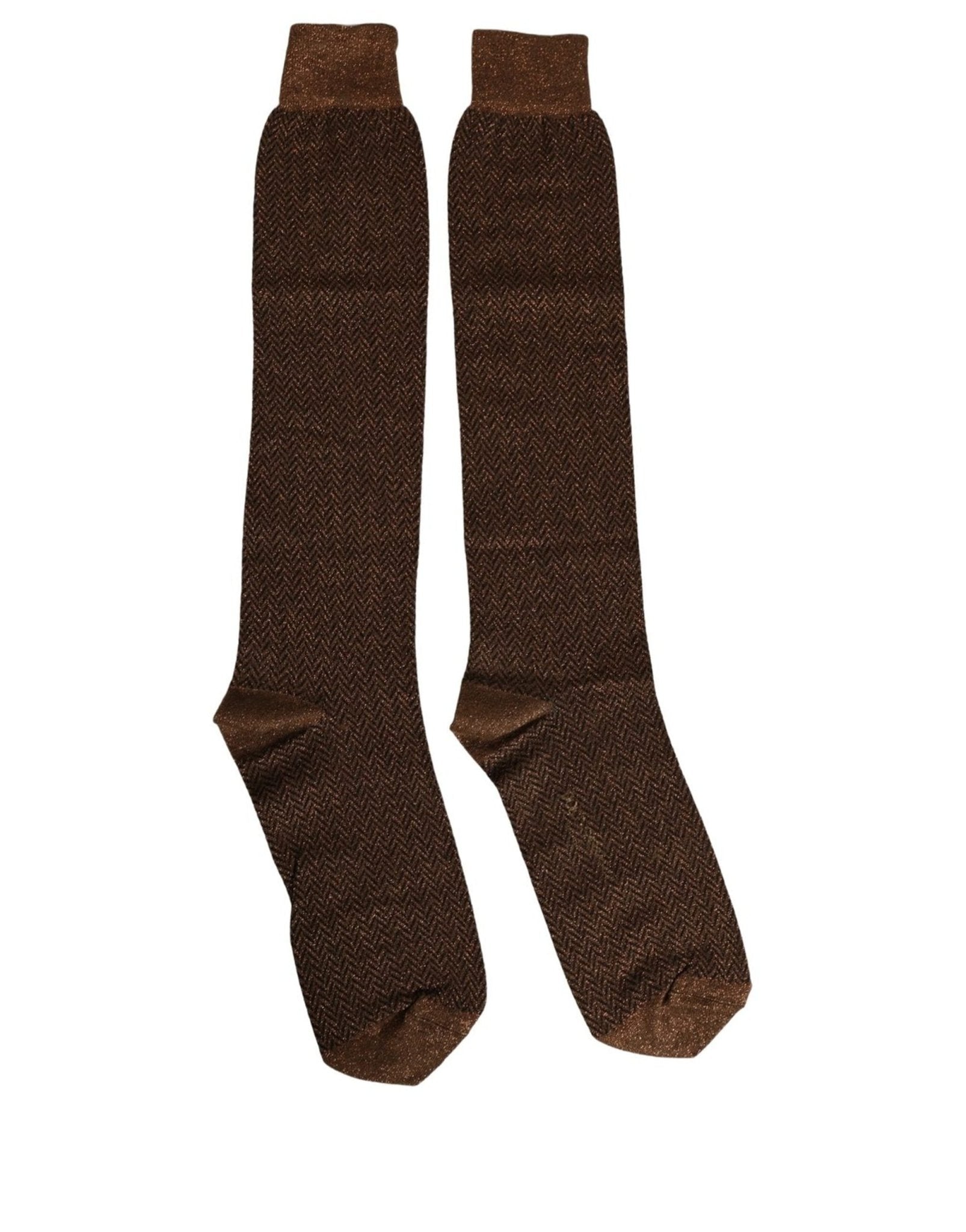 Dolce & Gabbana Men Brown Viscose Over The Calf Accessory Socks - RIMODA