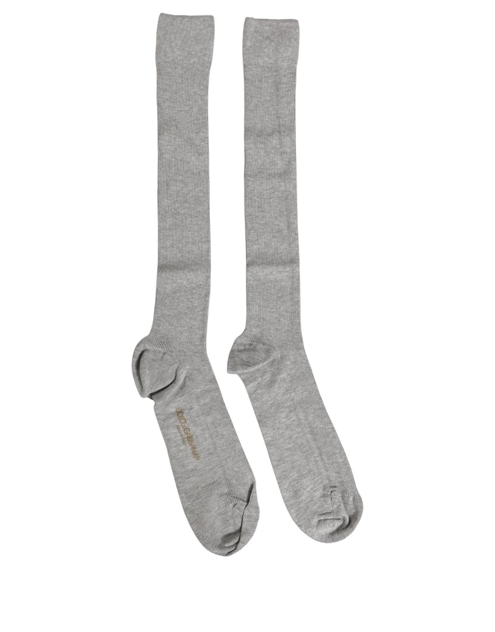 Dolce & Gabbana Men Gray Viscose Over The Calf Accessory Socks - RIMODA