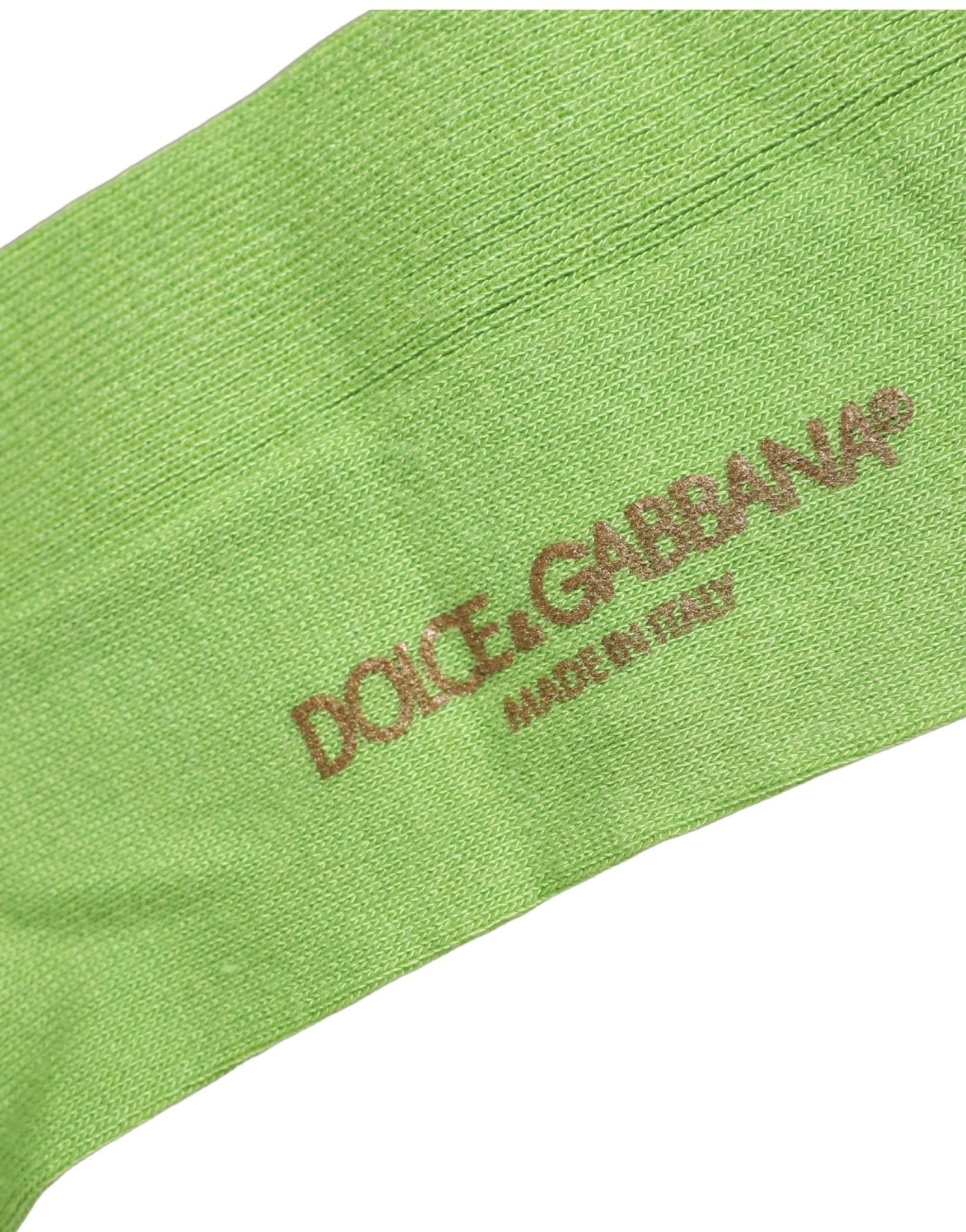 Dolce & Gabbana Men Green Viscose Over The Calf Accessory Socks - RIMODA