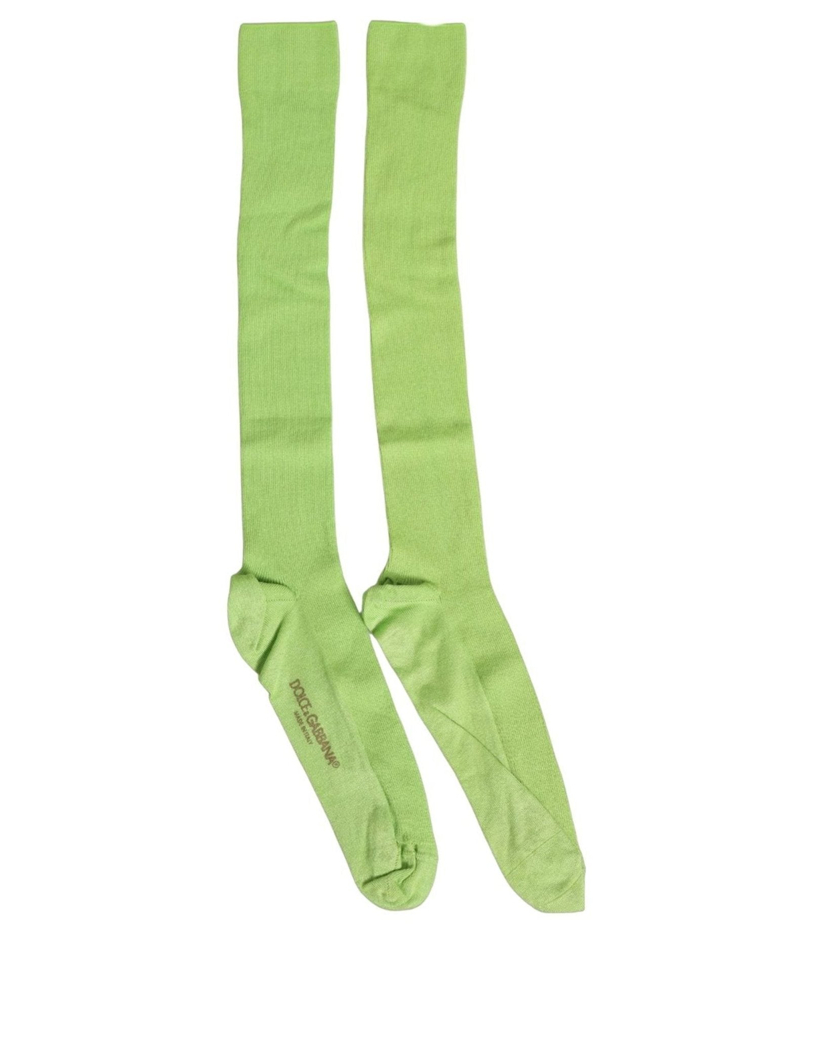Dolce & Gabbana Men Green Viscose Over The Calf Accessory Socks - RIMODA