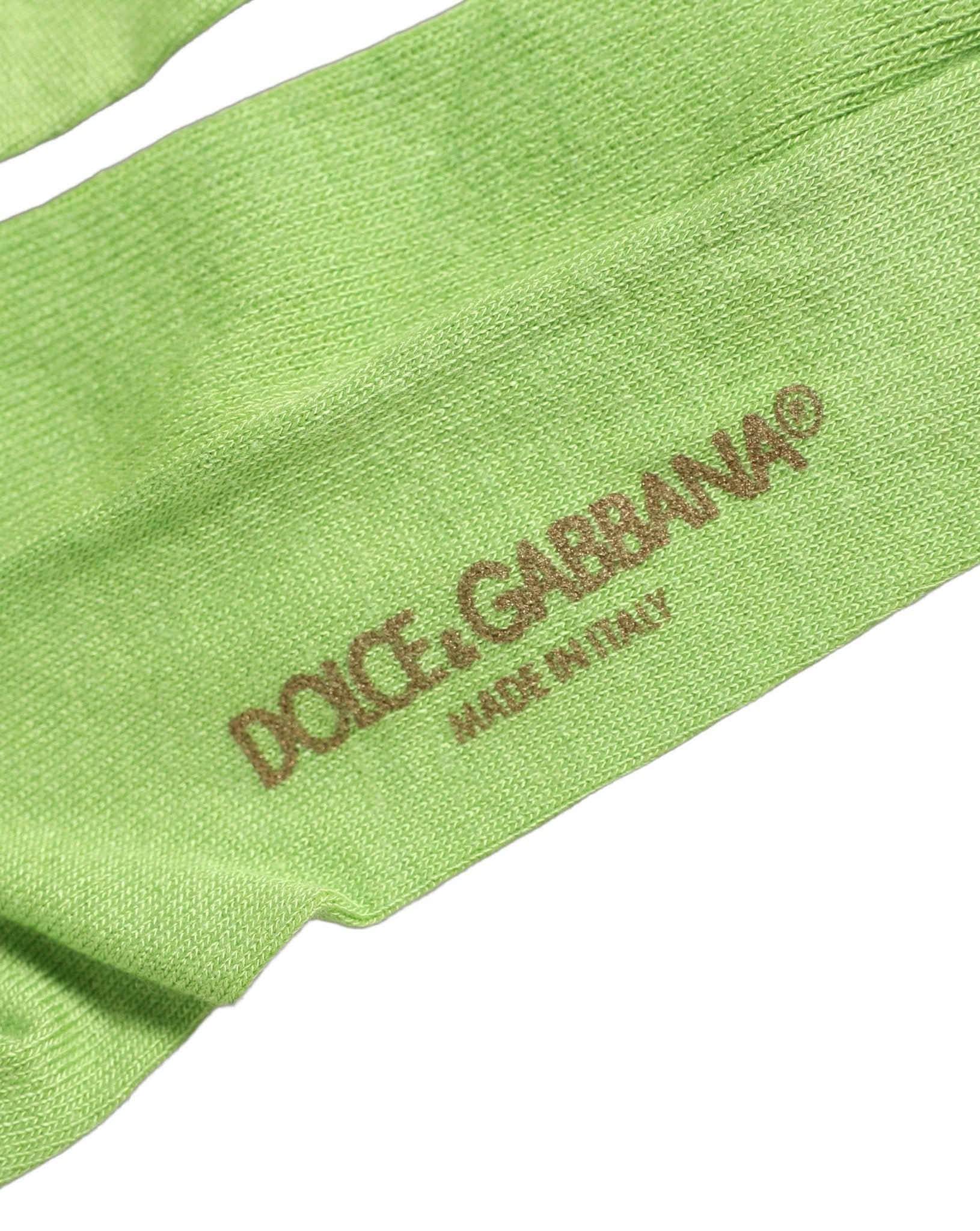 Dolce & Gabbana Men Green Viscose Over The Calf Accessory Socks - RIMODA