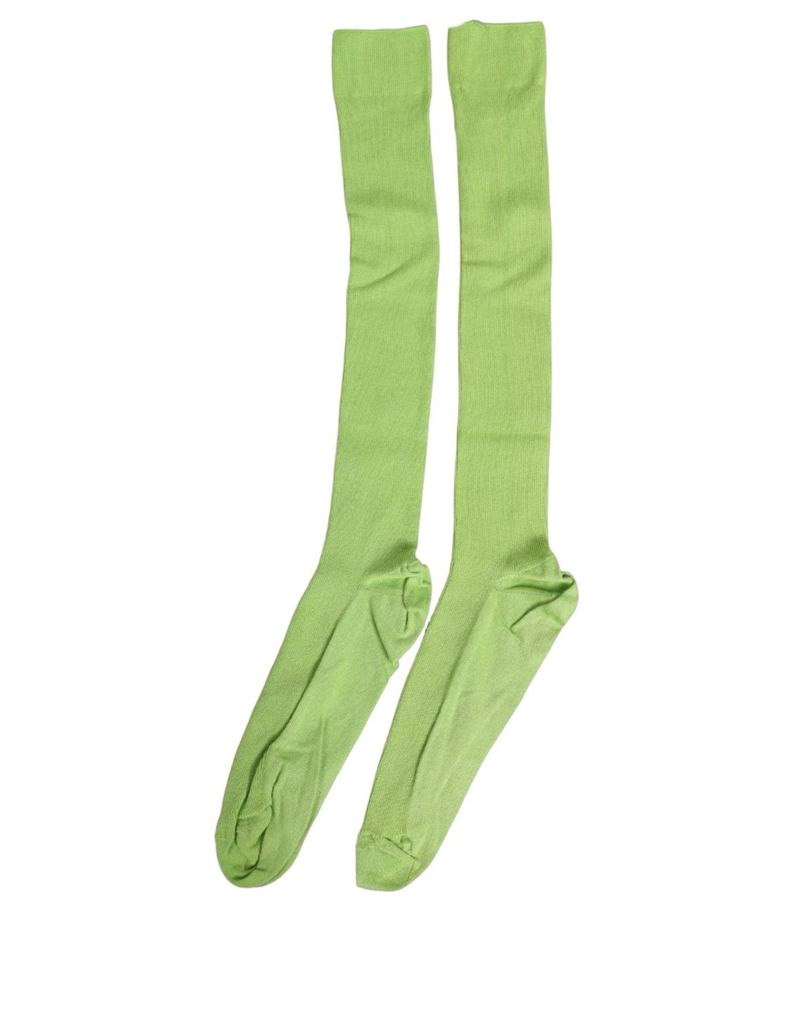 Dolce & Gabbana Men Green Viscose Over The Calf Accessory Socks - RIMODA