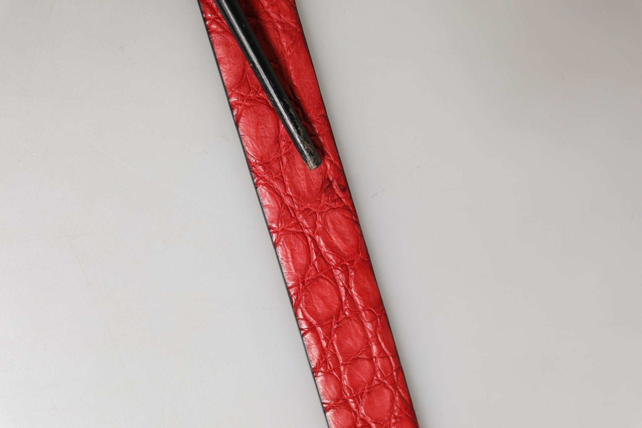 Dolce & Gabbana Men Red Exotic Leather Metal Buckle Belt - RIMODA