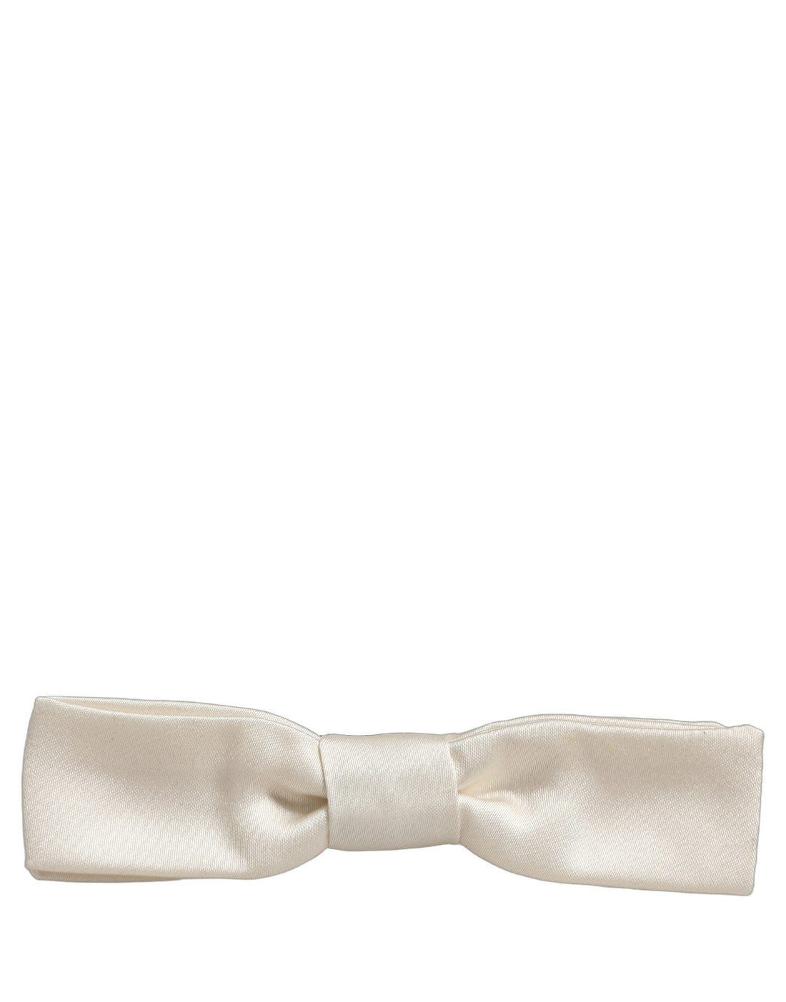 Dolce & Gabbana Men White 100% Silk Adjustable Neck Papillon Bow Tie - RIMODA