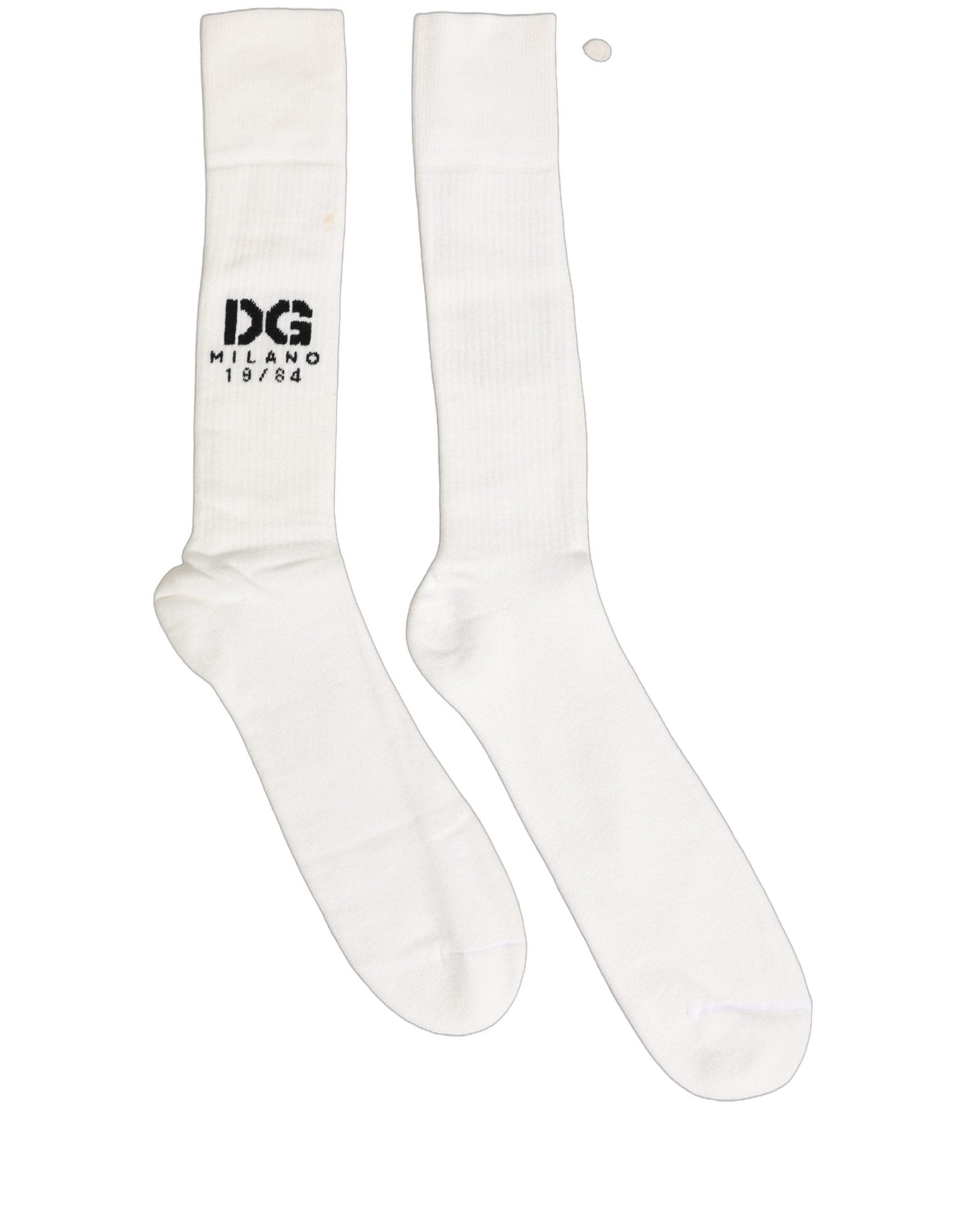 Dolce & Gabbana Men White Cotton Over The Calf Accessory Socks - RIMODA