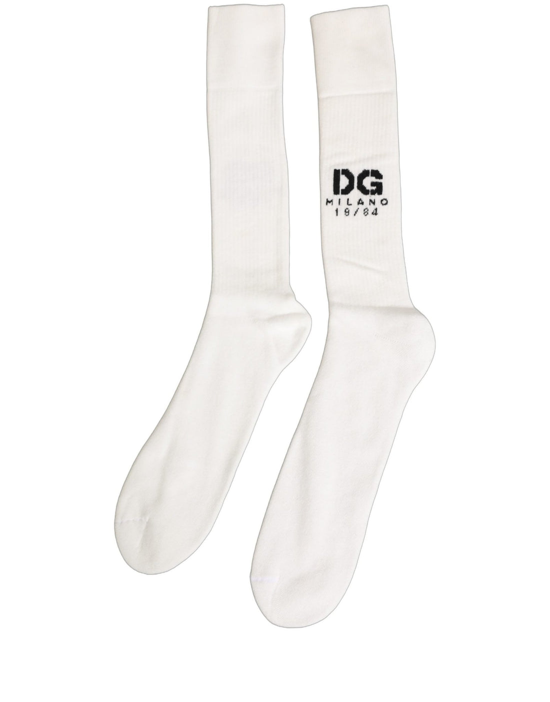 Dolce & Gabbana Men White Cotton Over The Calf Accessory Socks - RIMODA