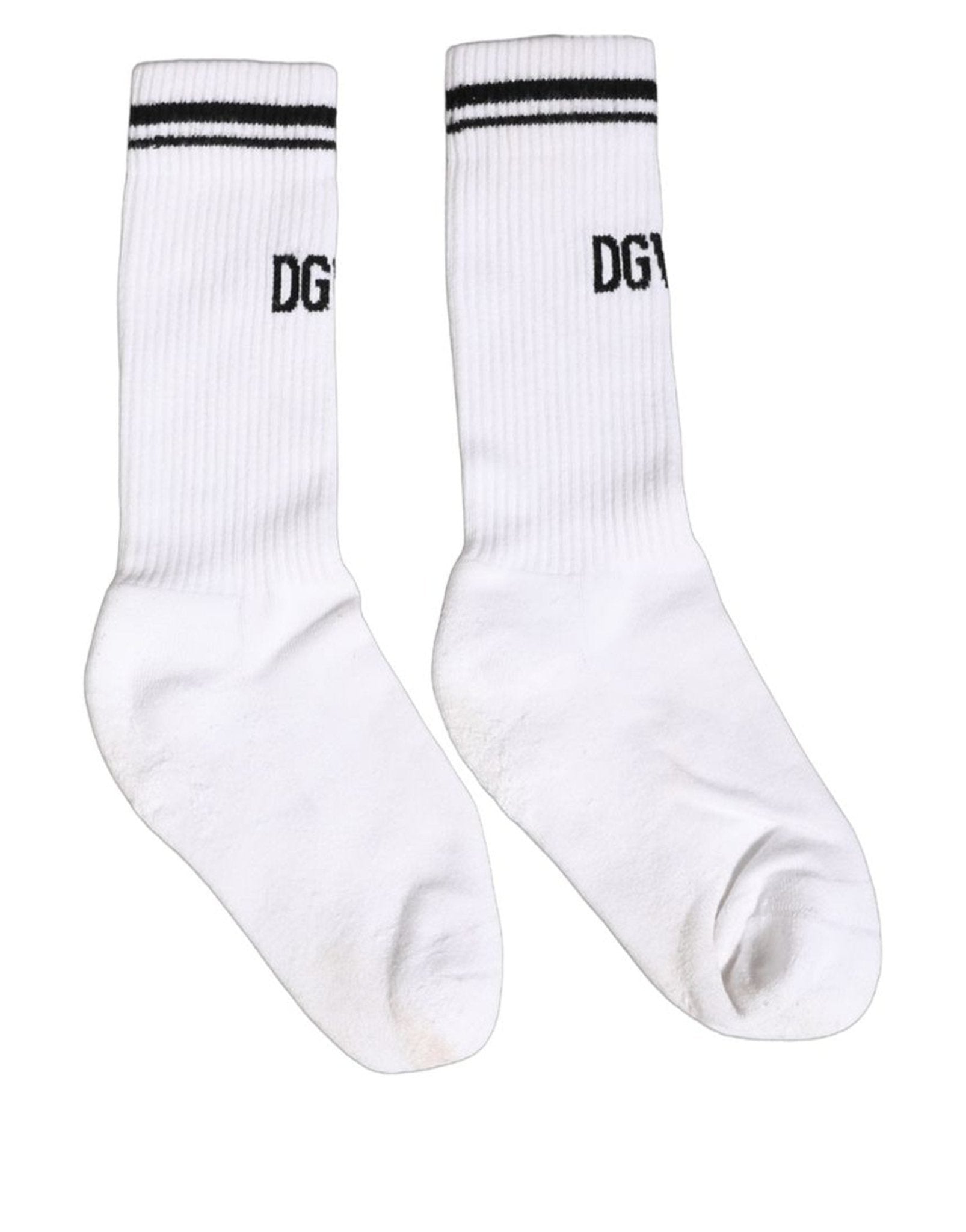 Dolce & Gabbana Men White DGVIB3 Cotton Mid Calf Accessory Socks - RIMODA
